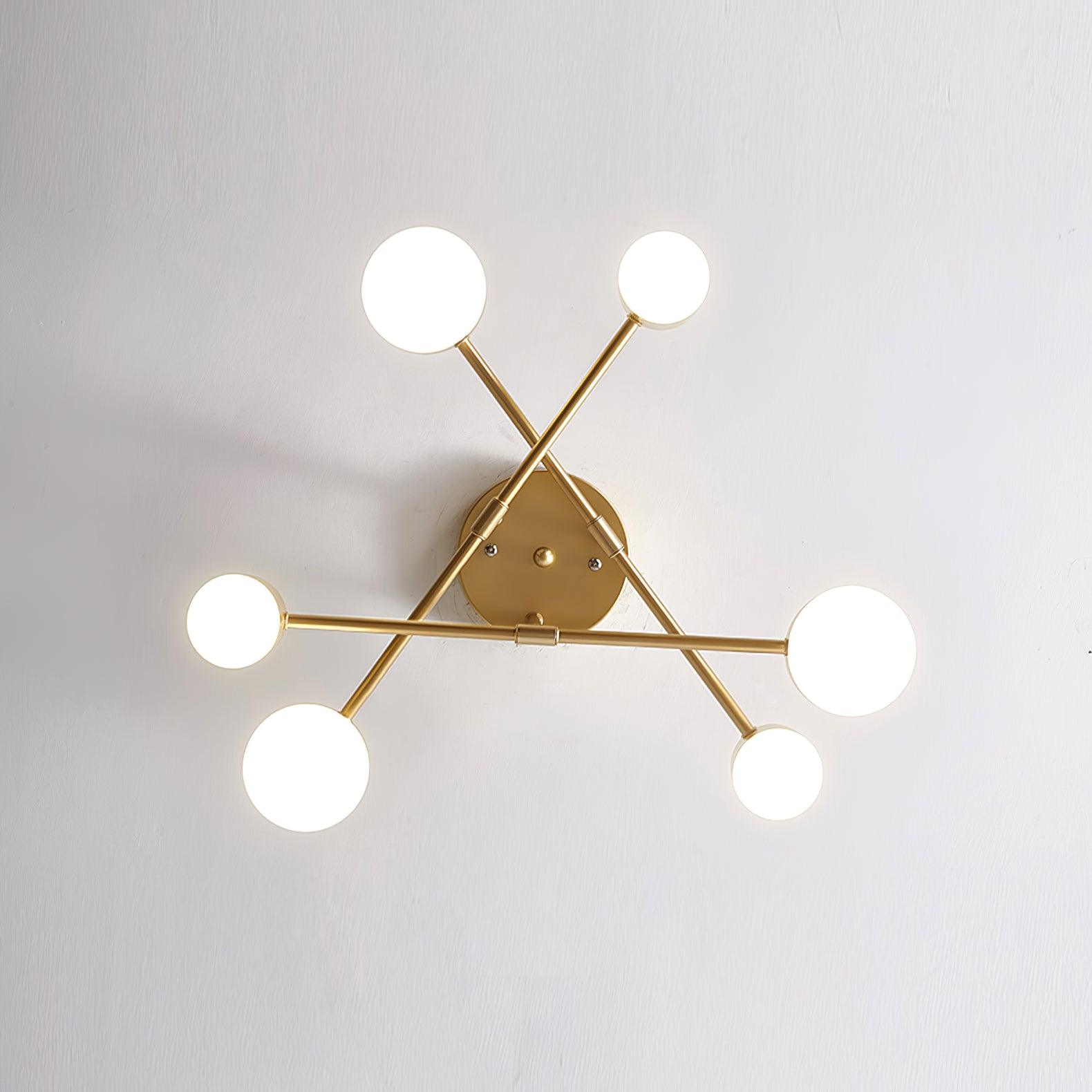 Modern Iron Ceiling Light with 6 LED Heads