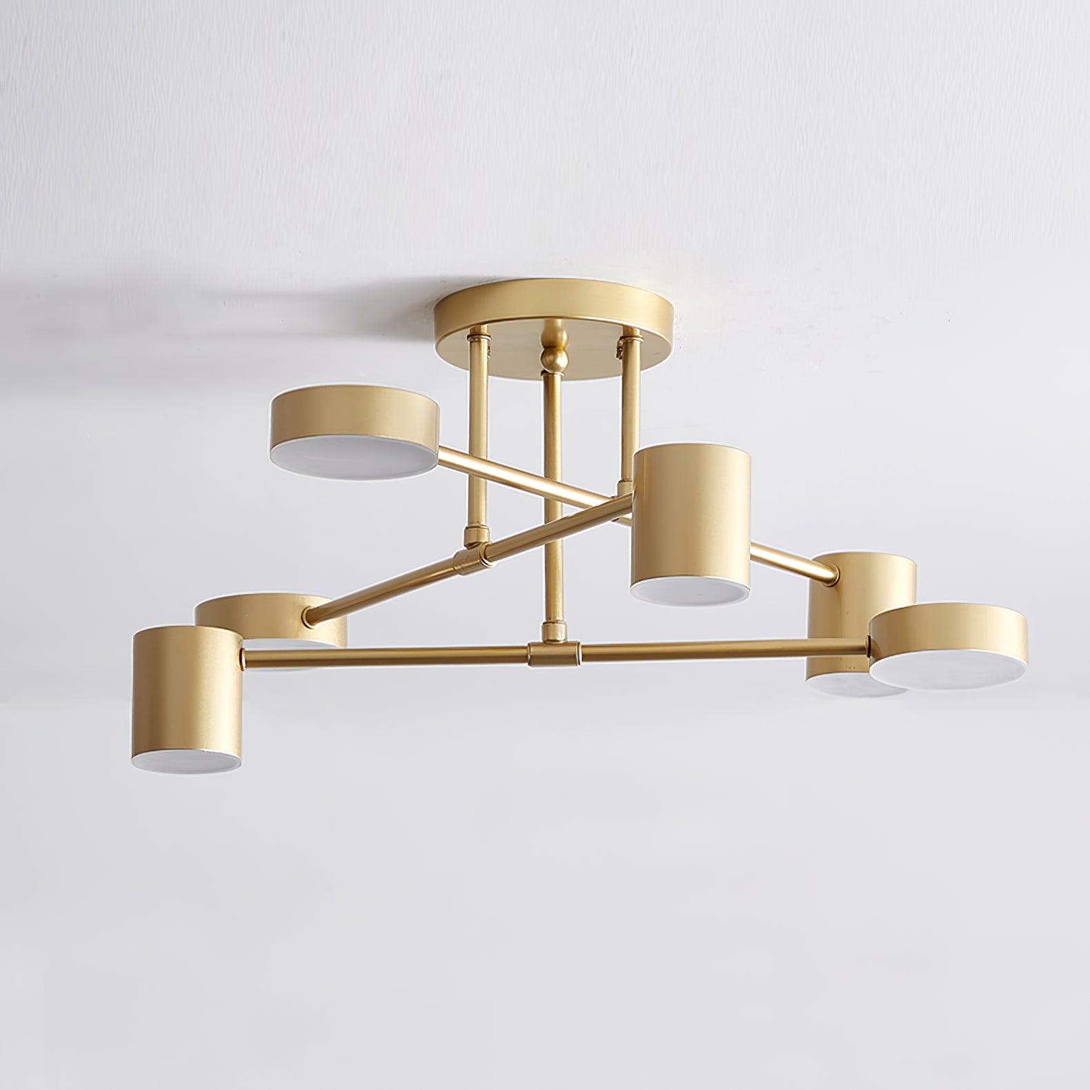 Modern Iron Ceiling Light with 6 LED Heads