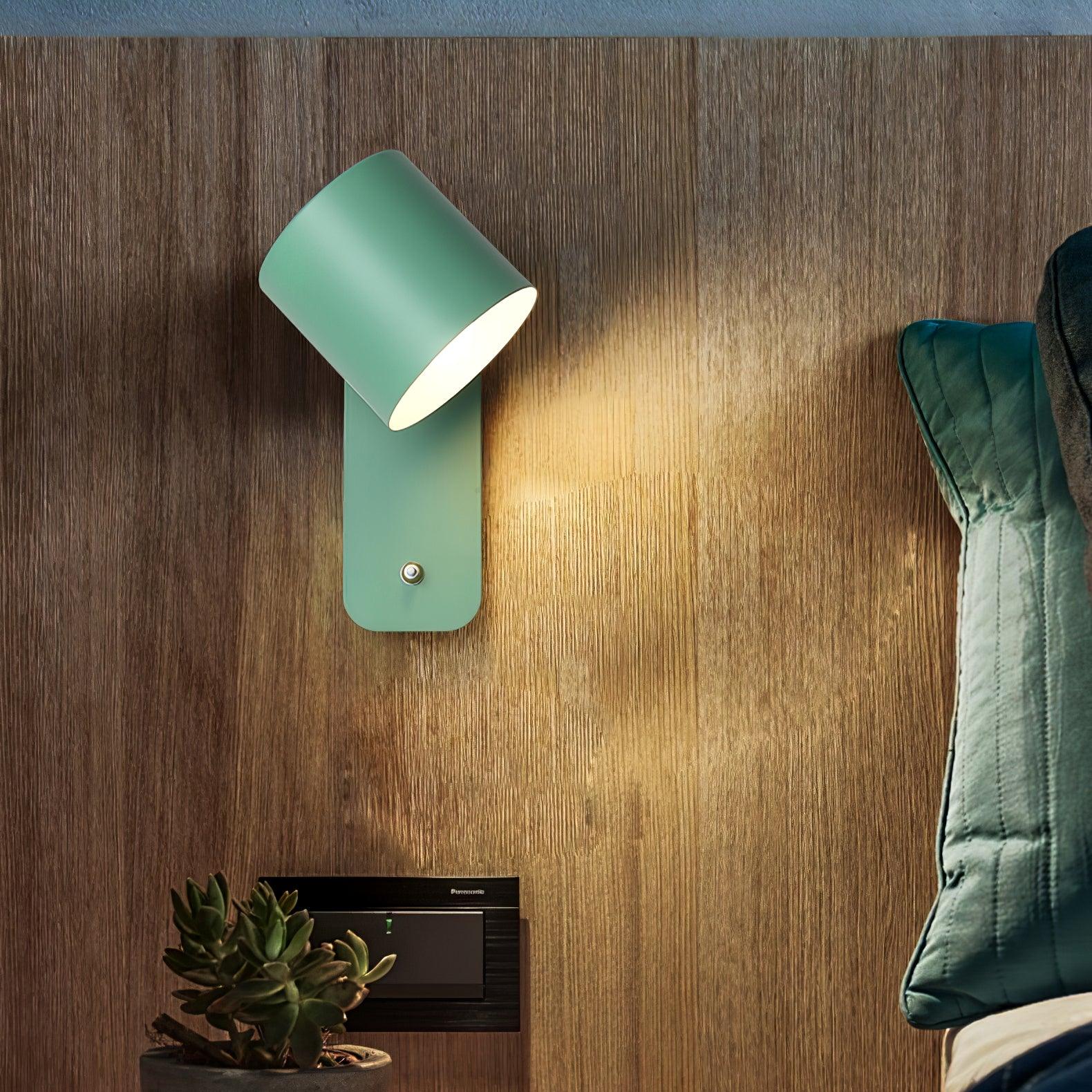 Modern Iron Wall Sconce with Rotatable Cylinder
