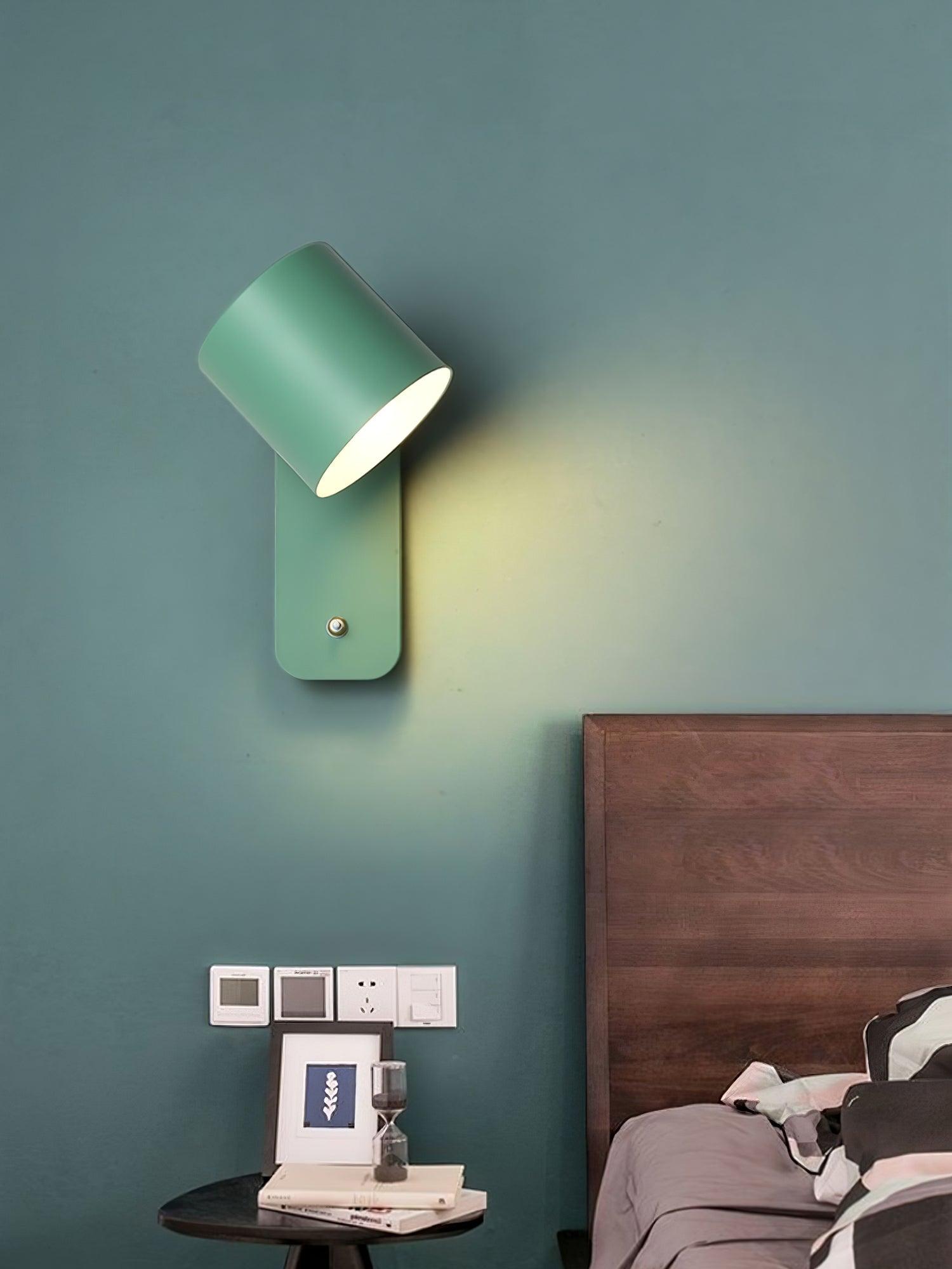 Modern Iron Wall Sconce with Rotatable Cylinder