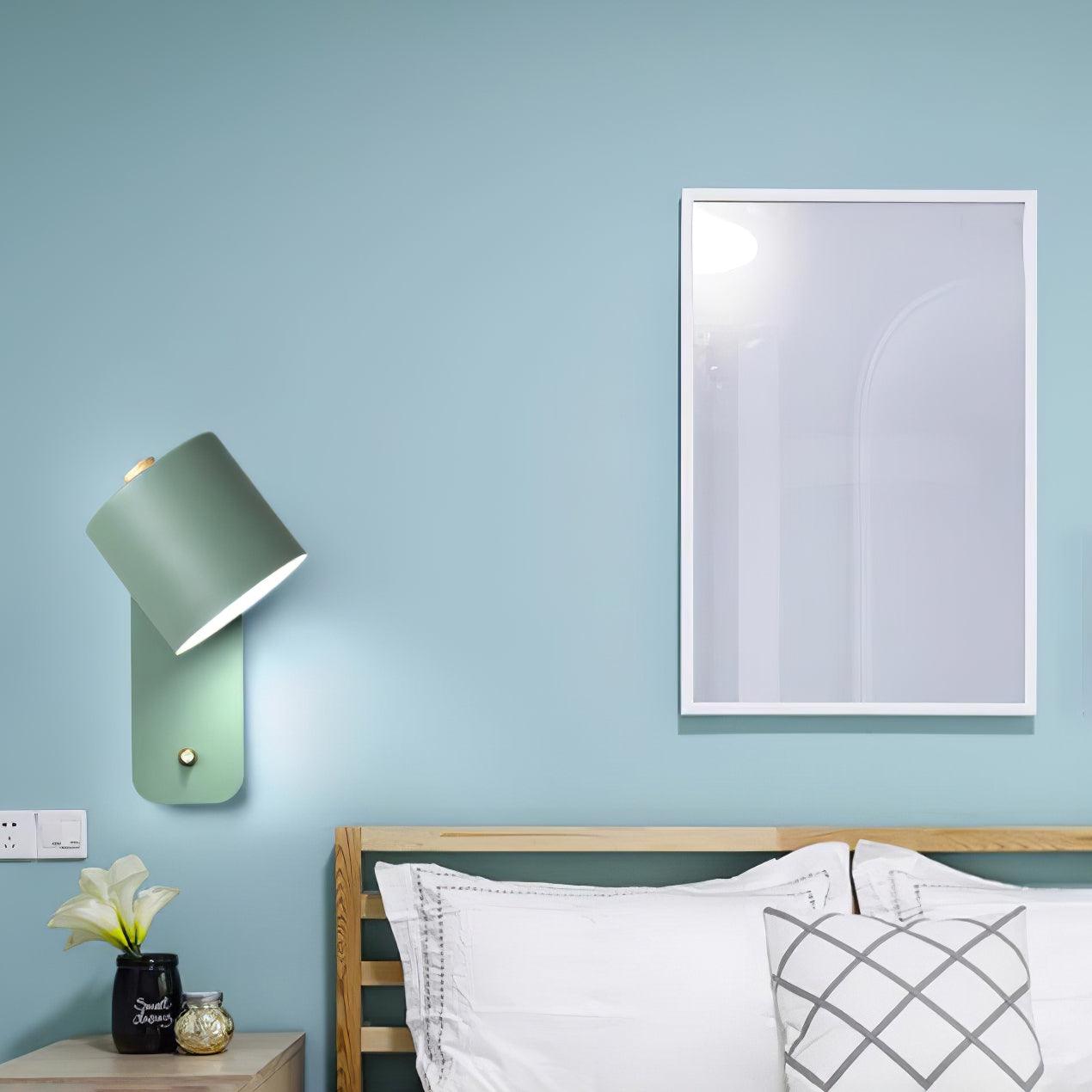 Modern Iron Wall Sconce with Rotatable Cylinder