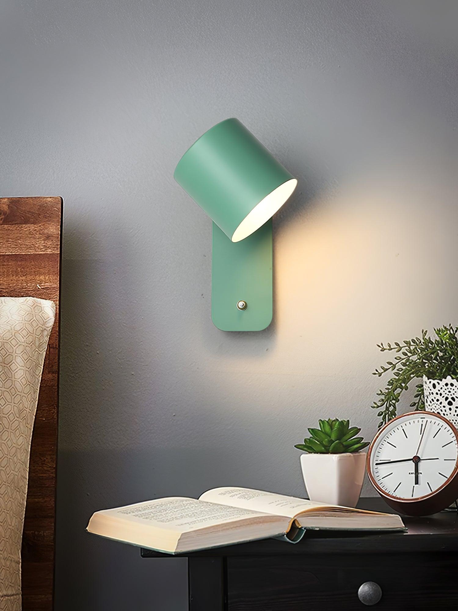 Modern Iron Wall Sconce with Rotatable Cylinder