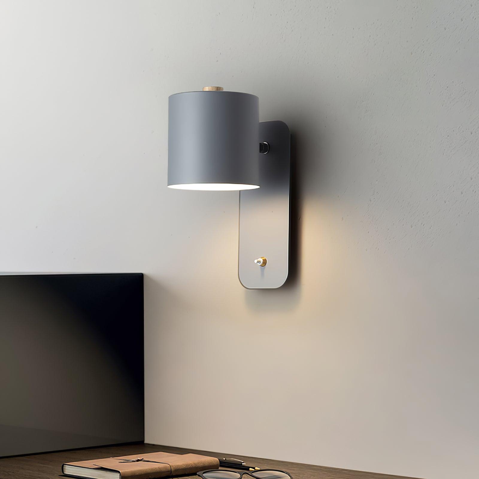 Modern Iron Wall Sconce with Rotatable Cylinder