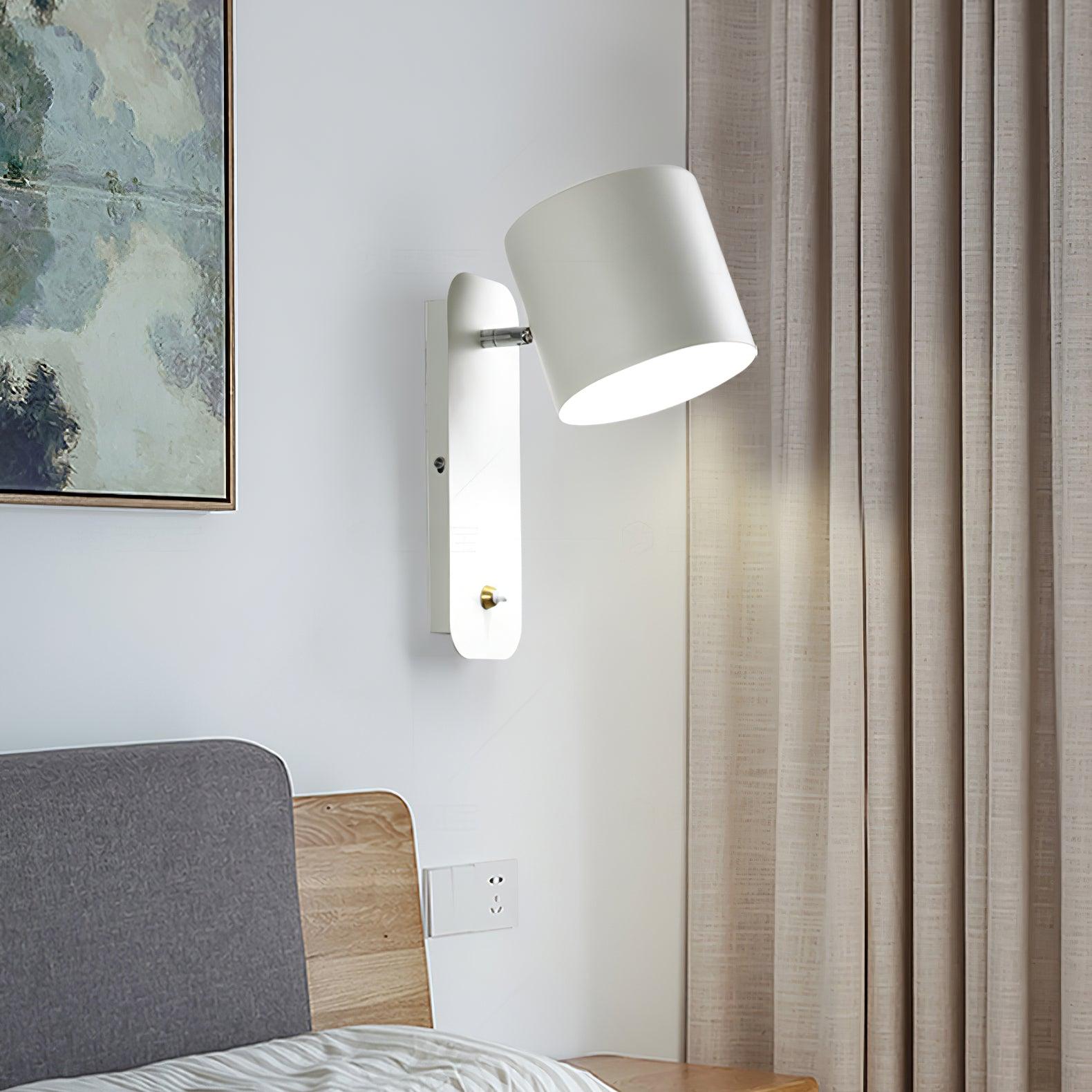 Modern Iron Wall Sconce with Rotatable Cylinder