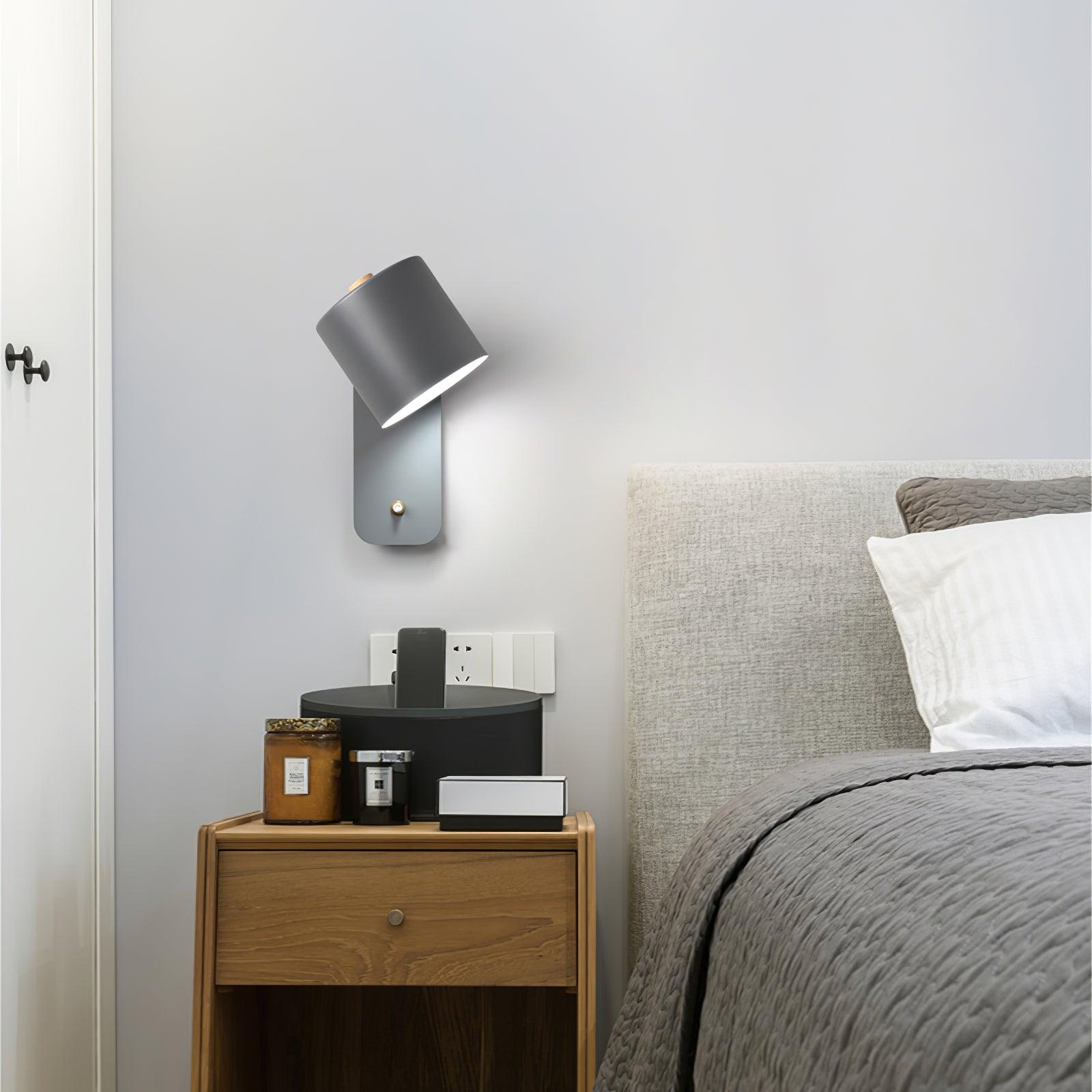Modern Iron Wall Sconce with Rotatable Cylinder