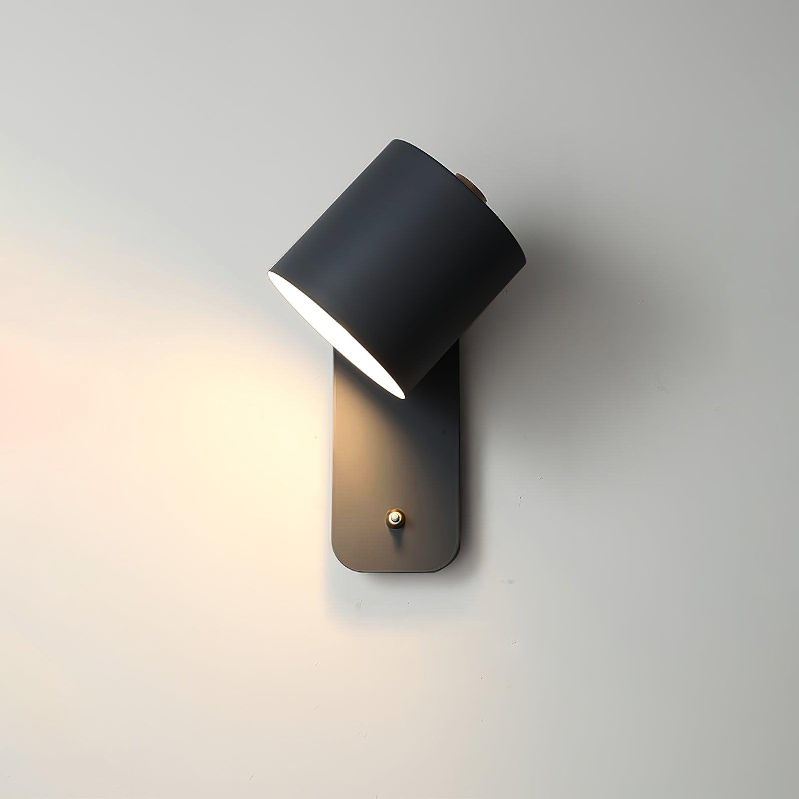 Modern Iron Wall Sconce with Rotatable Cylinder