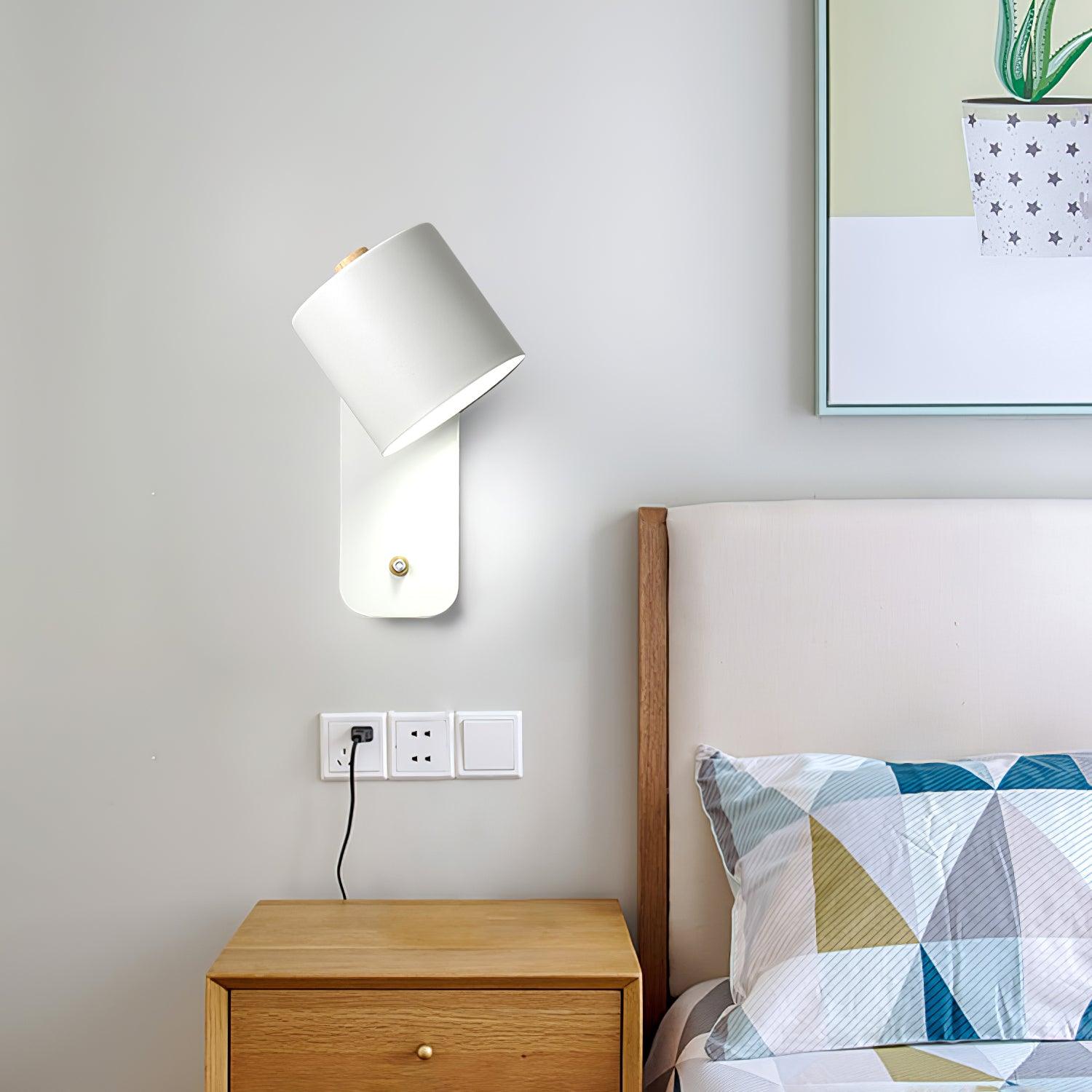 Modern Iron Wall Sconce with Rotatable Cylinder