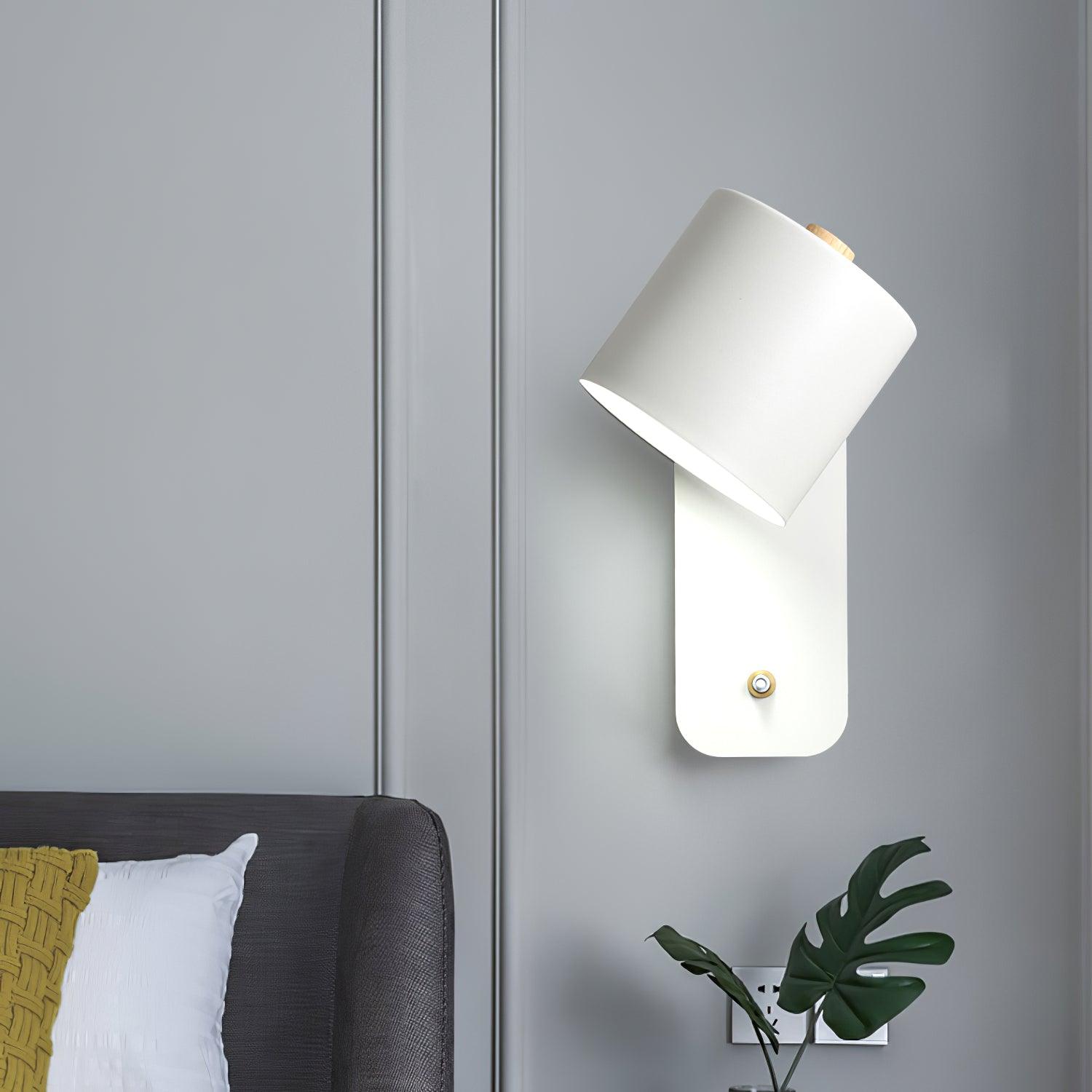 Modern Iron Wall Sconce with Rotatable Cylinder