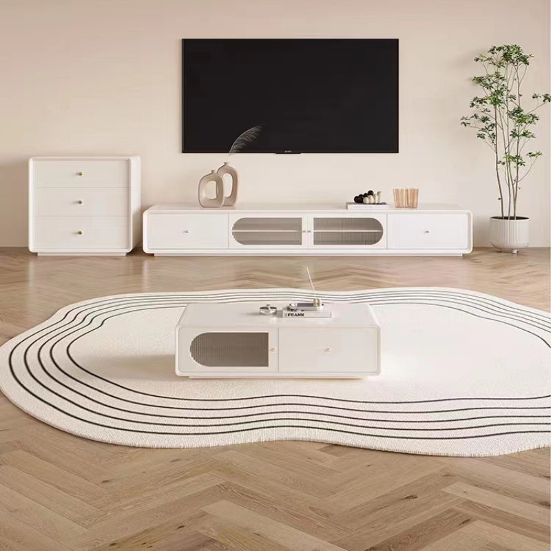 Modern Irregular Rug with Minimal Lines