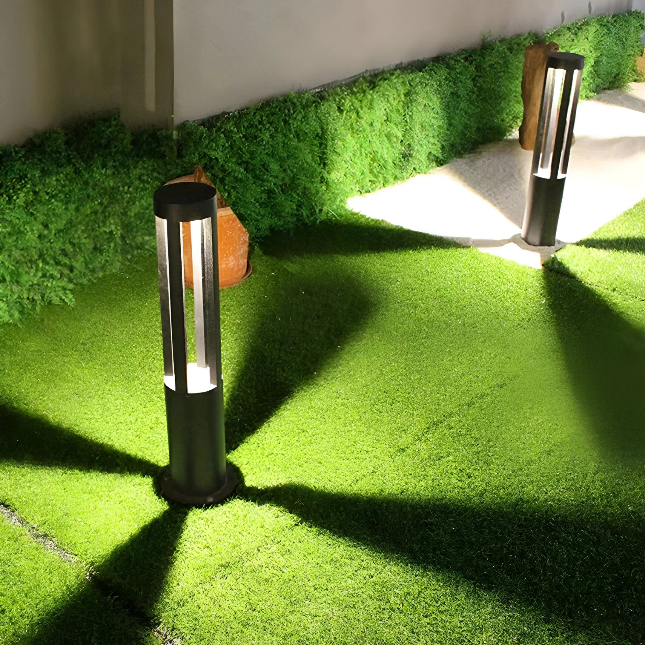Modern Metal Garden Light with LED Glow