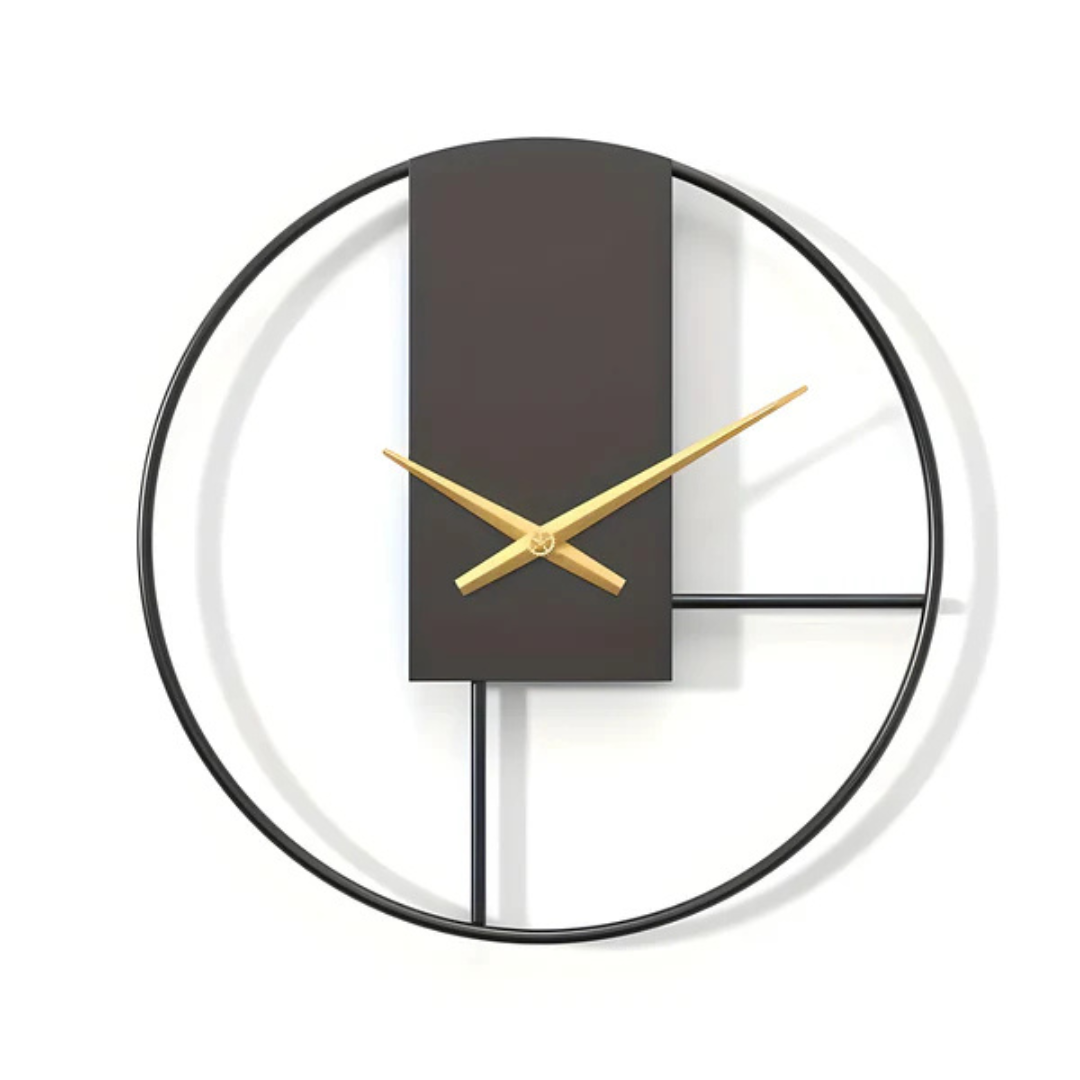 Modern Metal Wall Clock with Silent Quartz