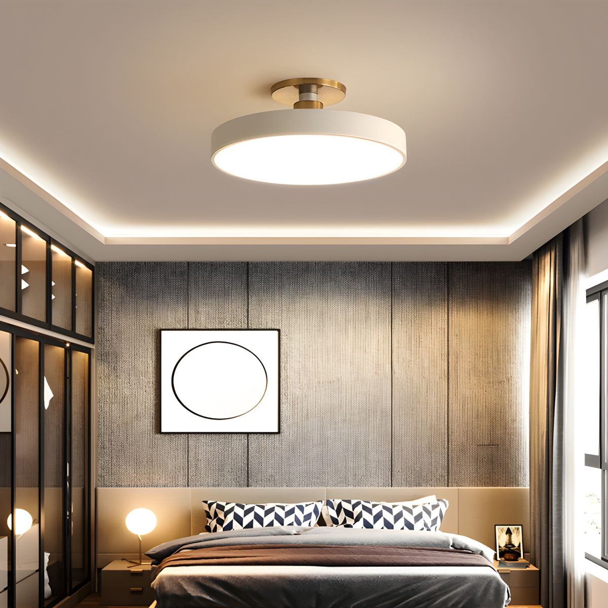 Modern Round Ceiling Light with LED Flush Mount