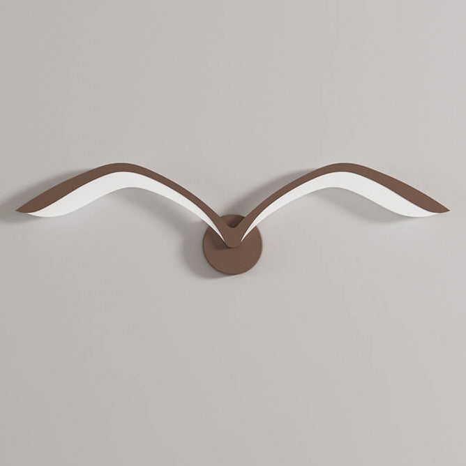 Modern Seagull Wall Sconce with LED Light Bar