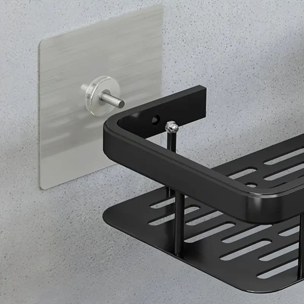 Modern Shower Shelf with Drill Free Mount