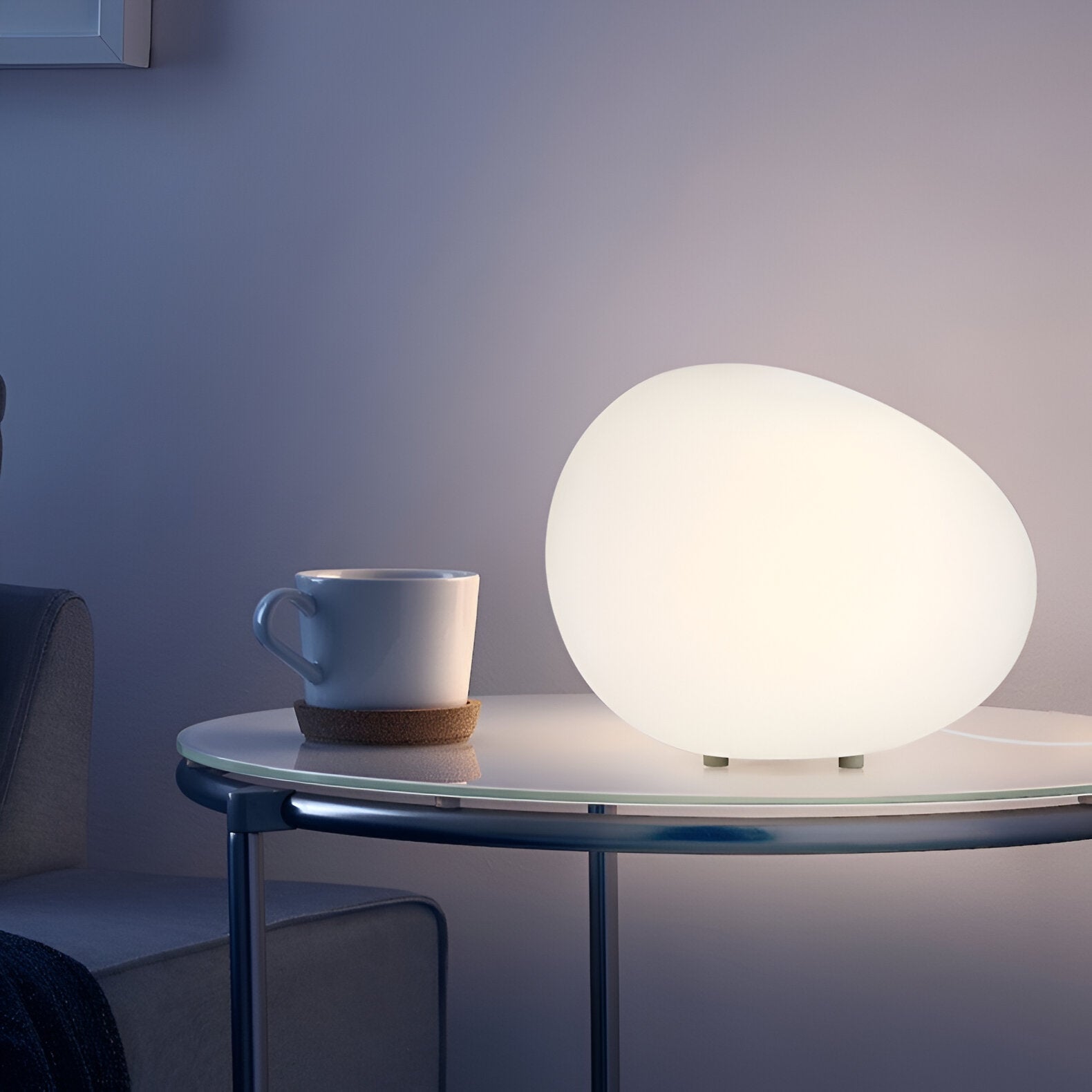 Modern Stone Shape Table Lamp with Soft Glow