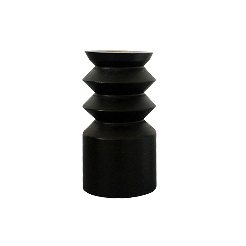 Modern Wooden Candle Holder with Rib Design