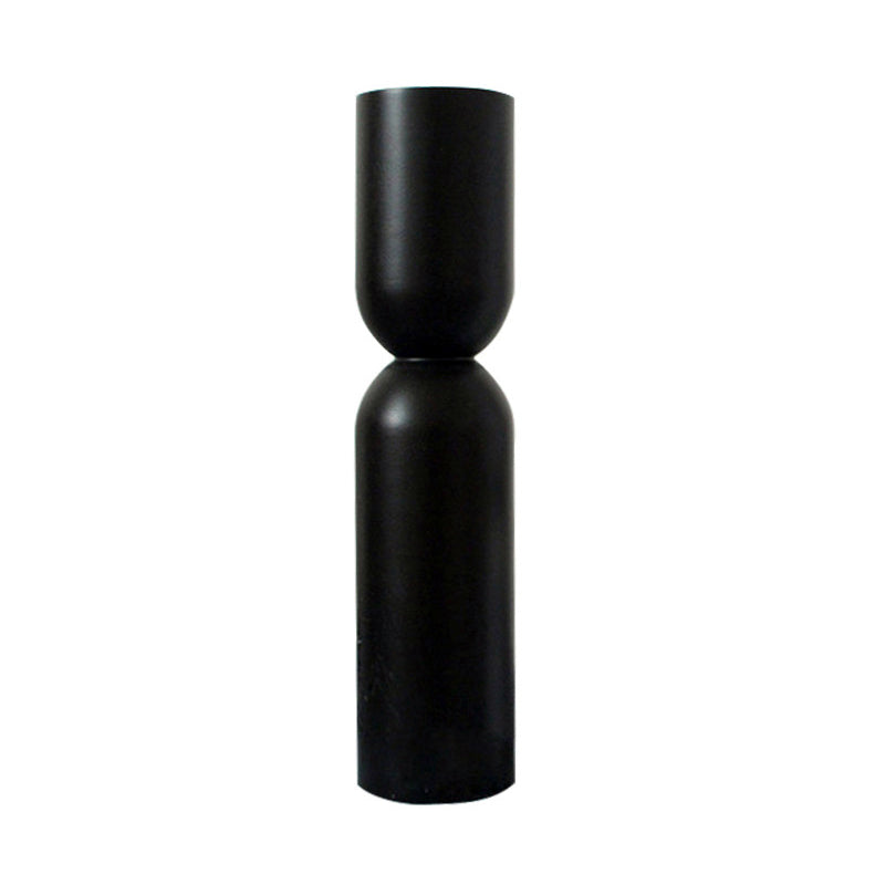 Modern Wooden Candle Holder with Rib Design