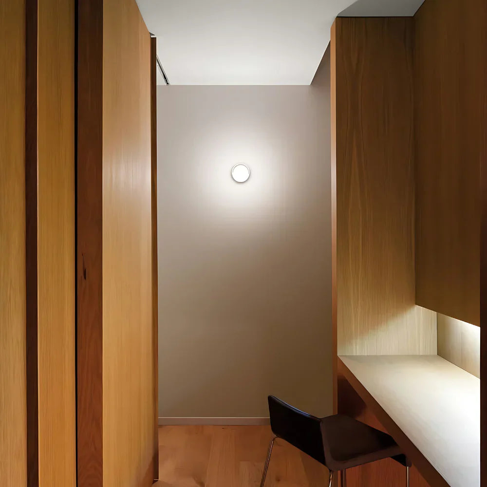 Nordic Acrylic Wall Sconce with Round Ambient Glow