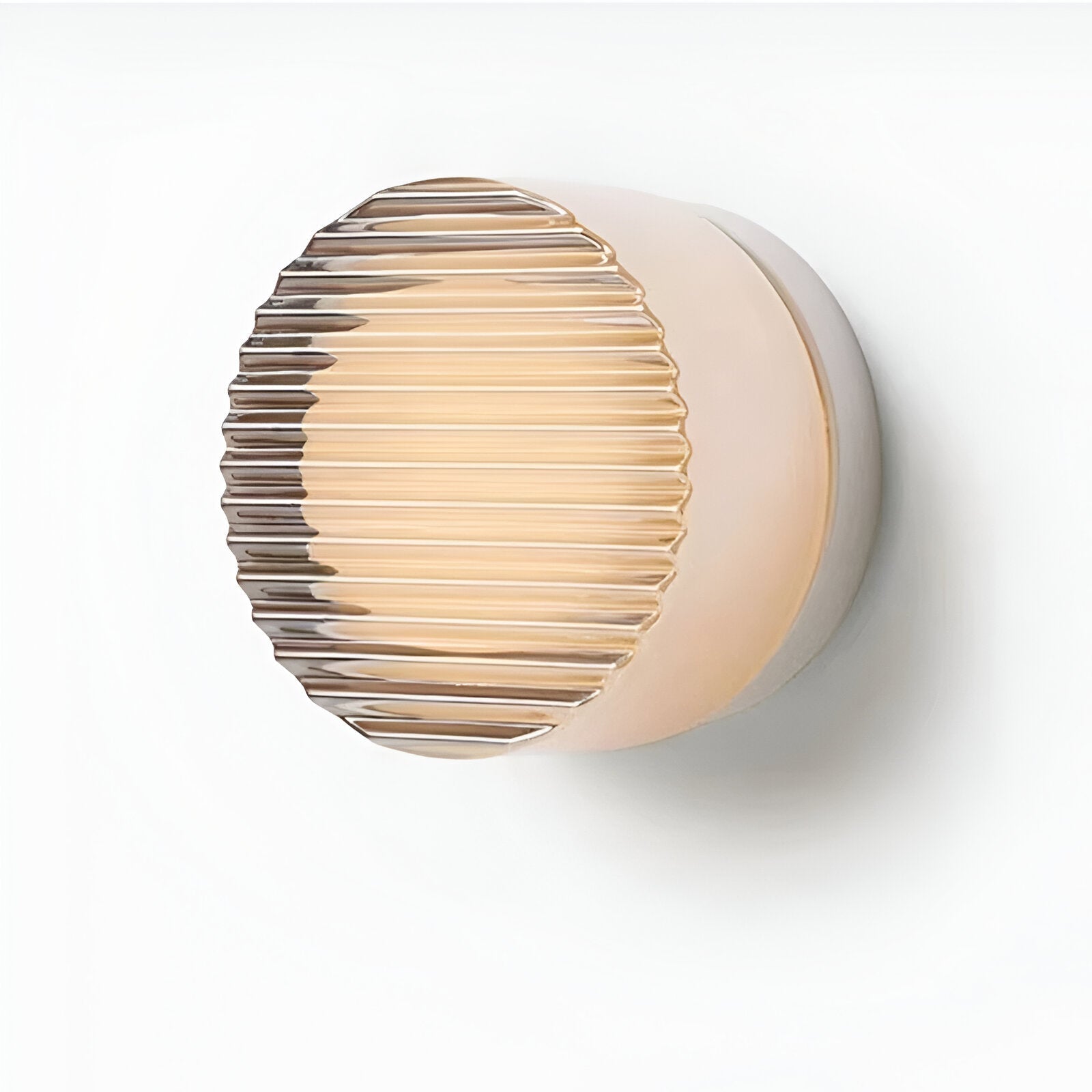 Nordic Acrylic Wall Sconce with Round Ambient Glow