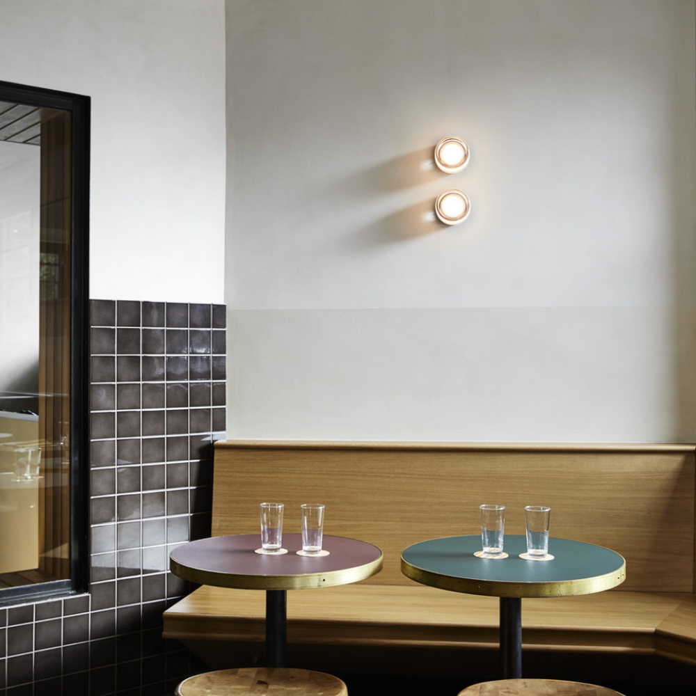 Nordic Acrylic Wall Sconce with Round Ambient Glow