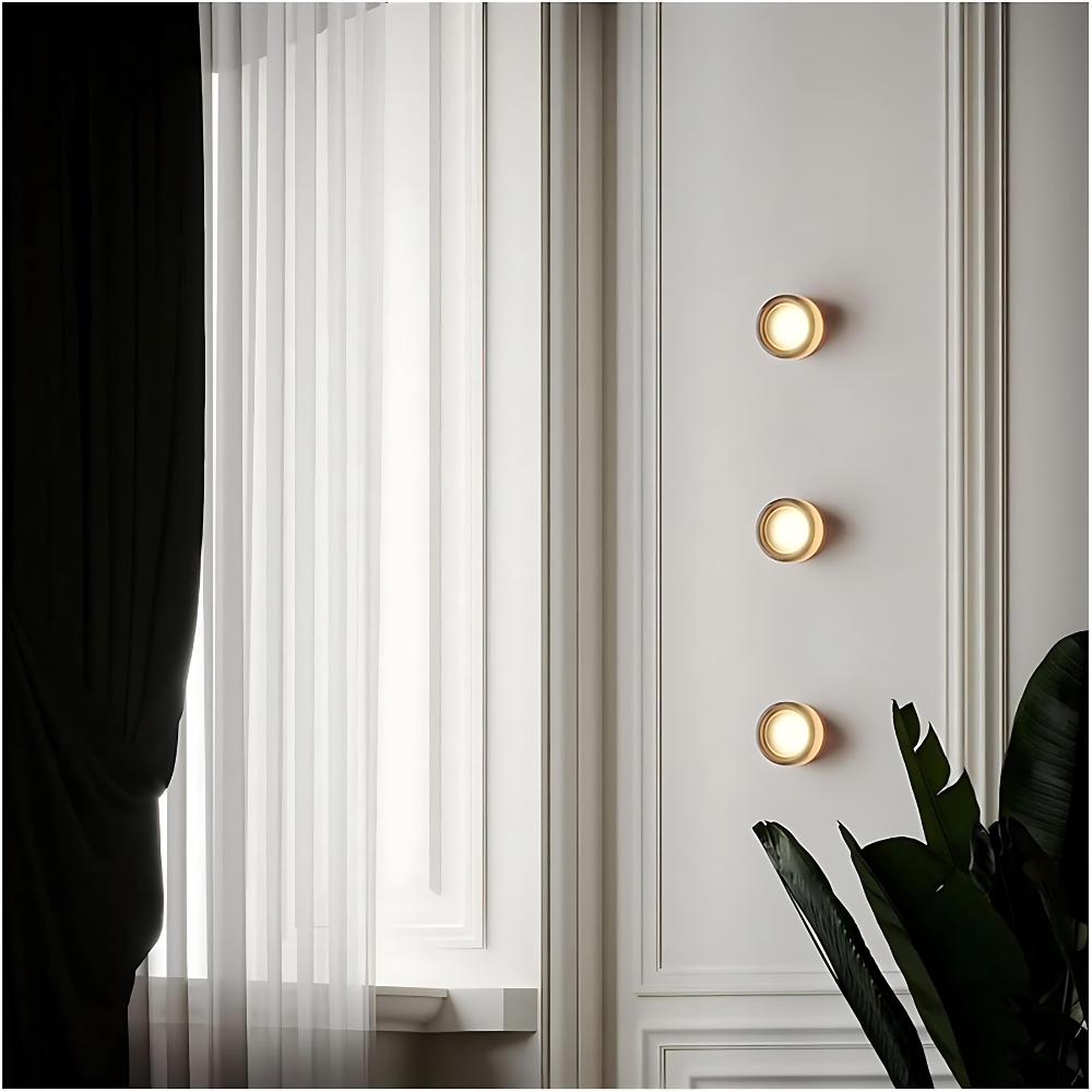 Nordic Acrylic Wall Sconce with Round Ambient Glow