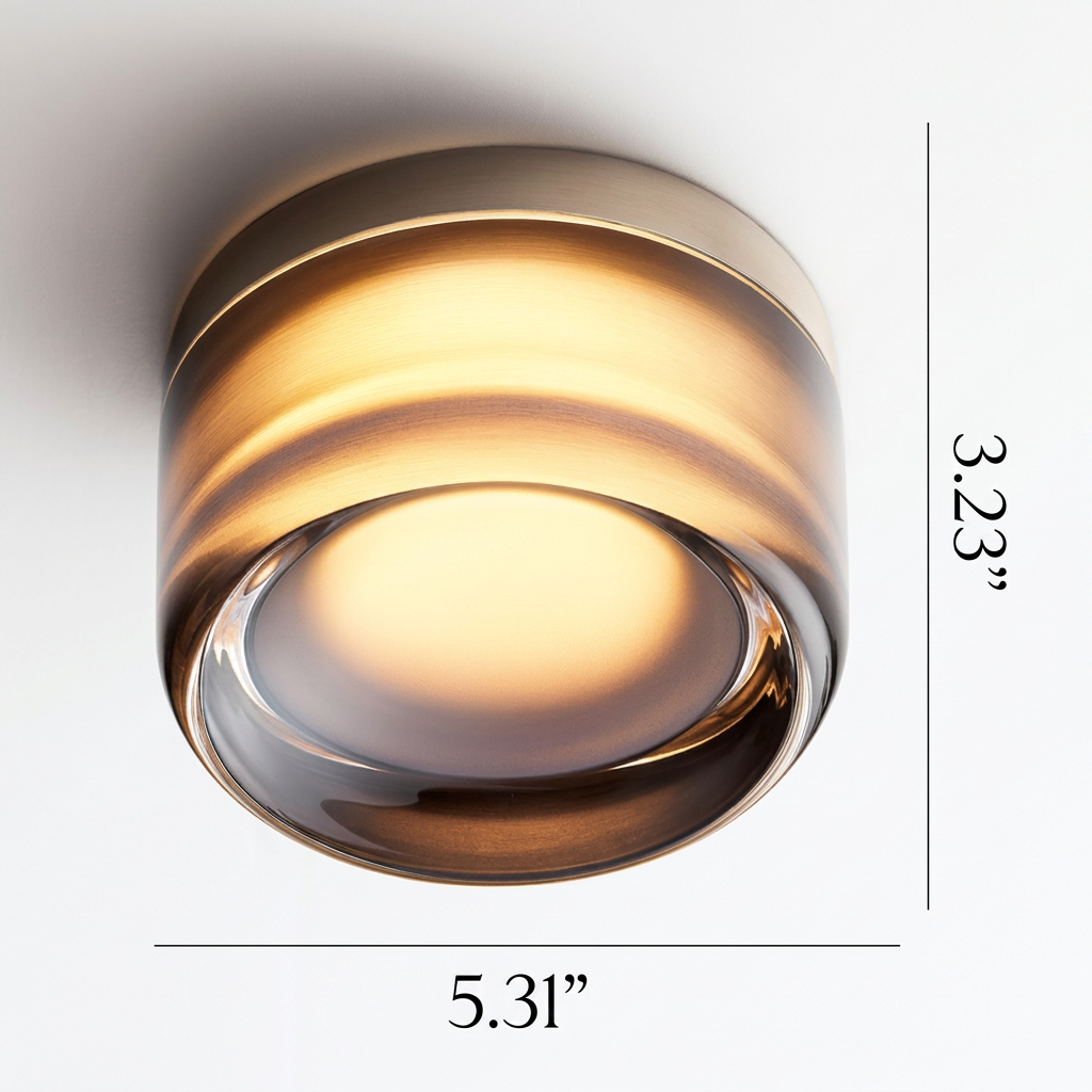 Nordic Acrylic Wall Sconce with Round Ambient Glow