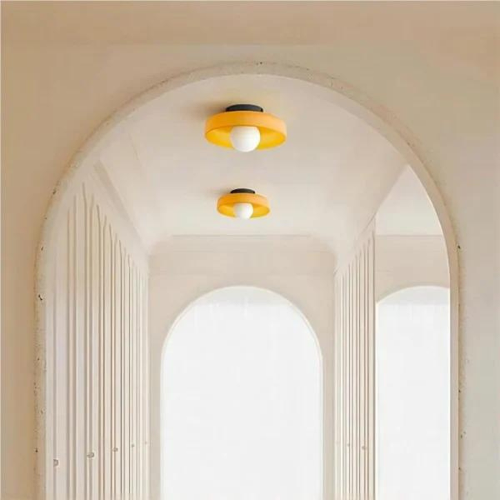 Nordic Glass Disc Wall Ceiling Light with LED