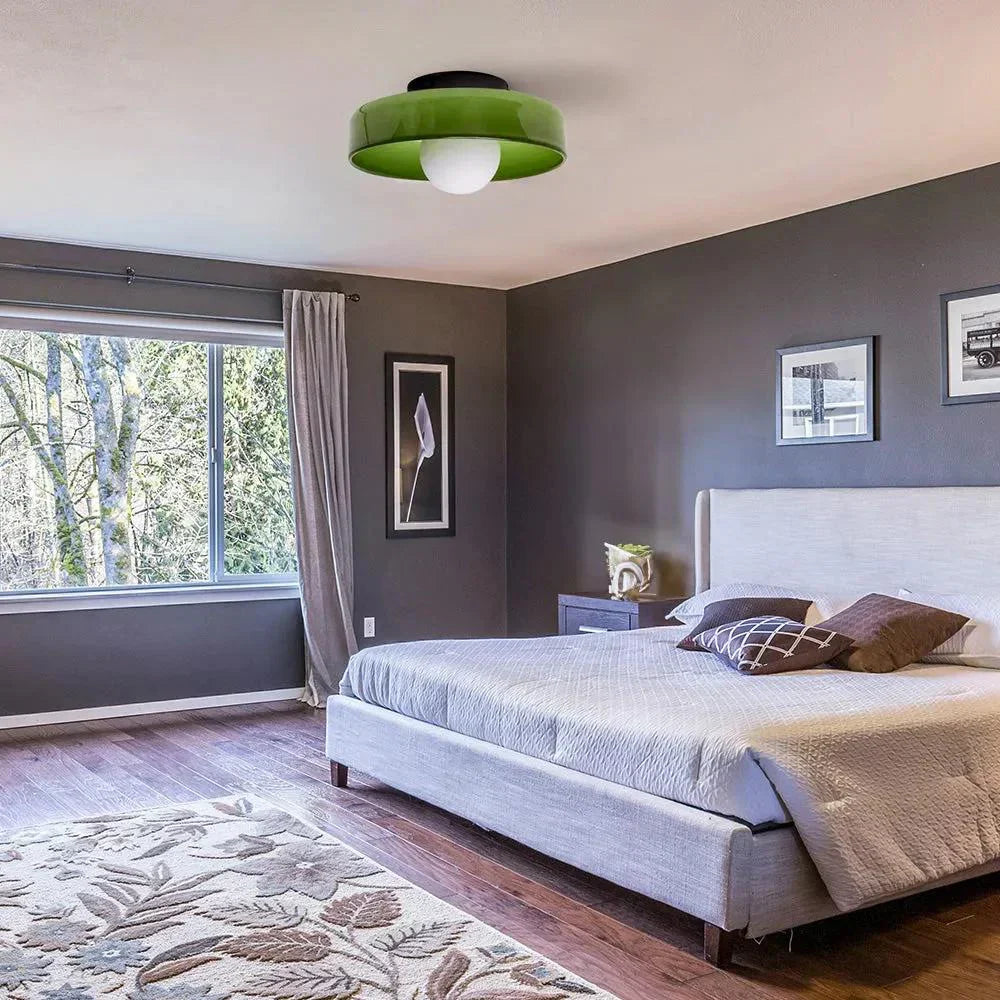Nordic Glass Disc Wall Ceiling Light with LED