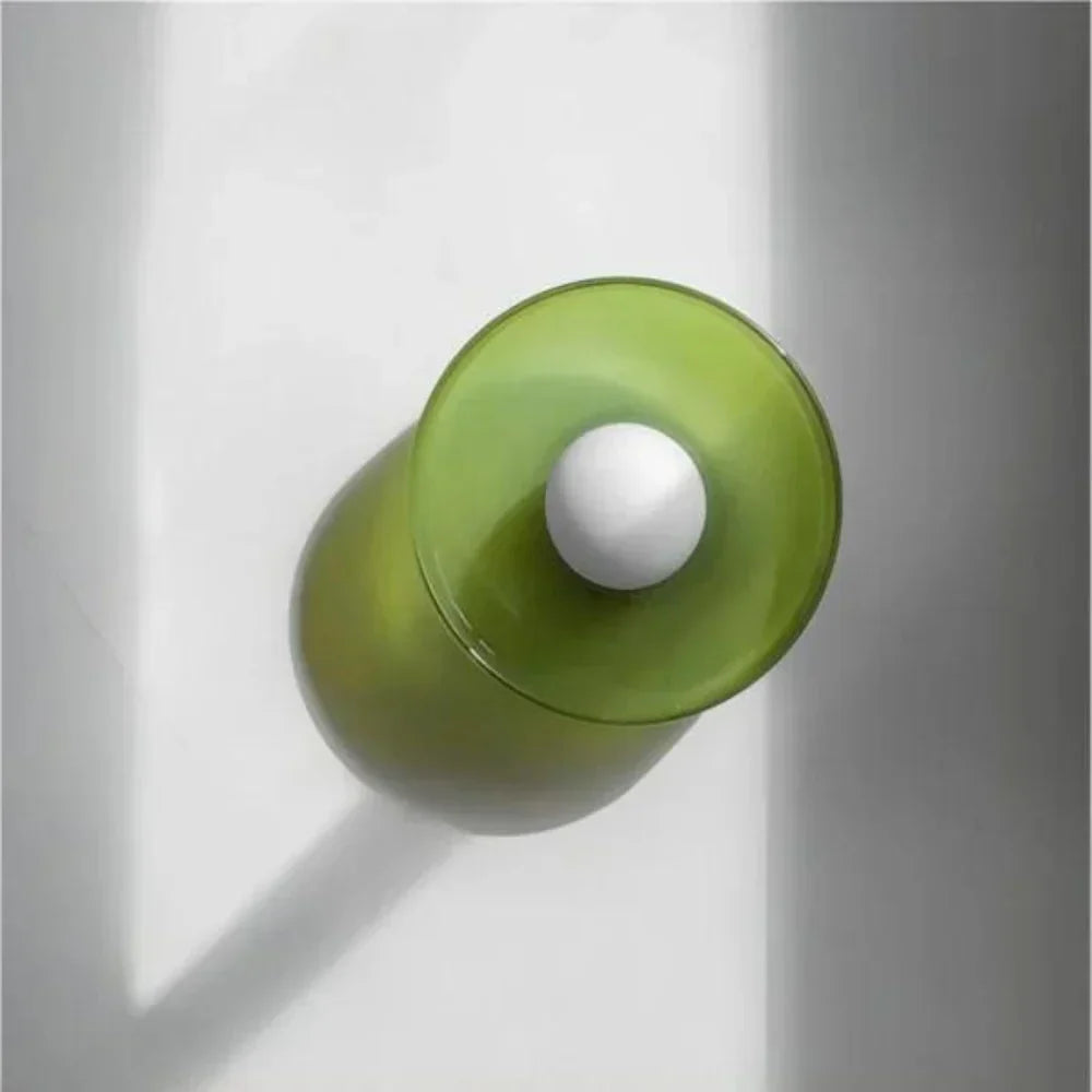 Nordic Glass Disc Wall Ceiling Light with LED