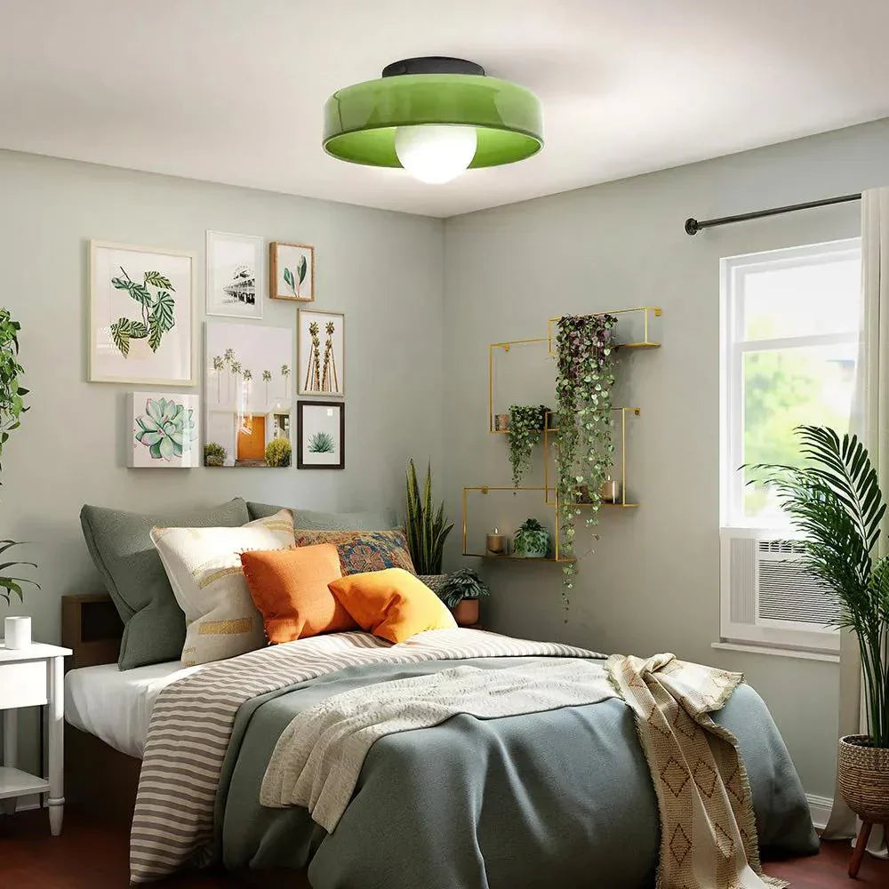 Nordic Glass Disc Wall Ceiling Light with LED