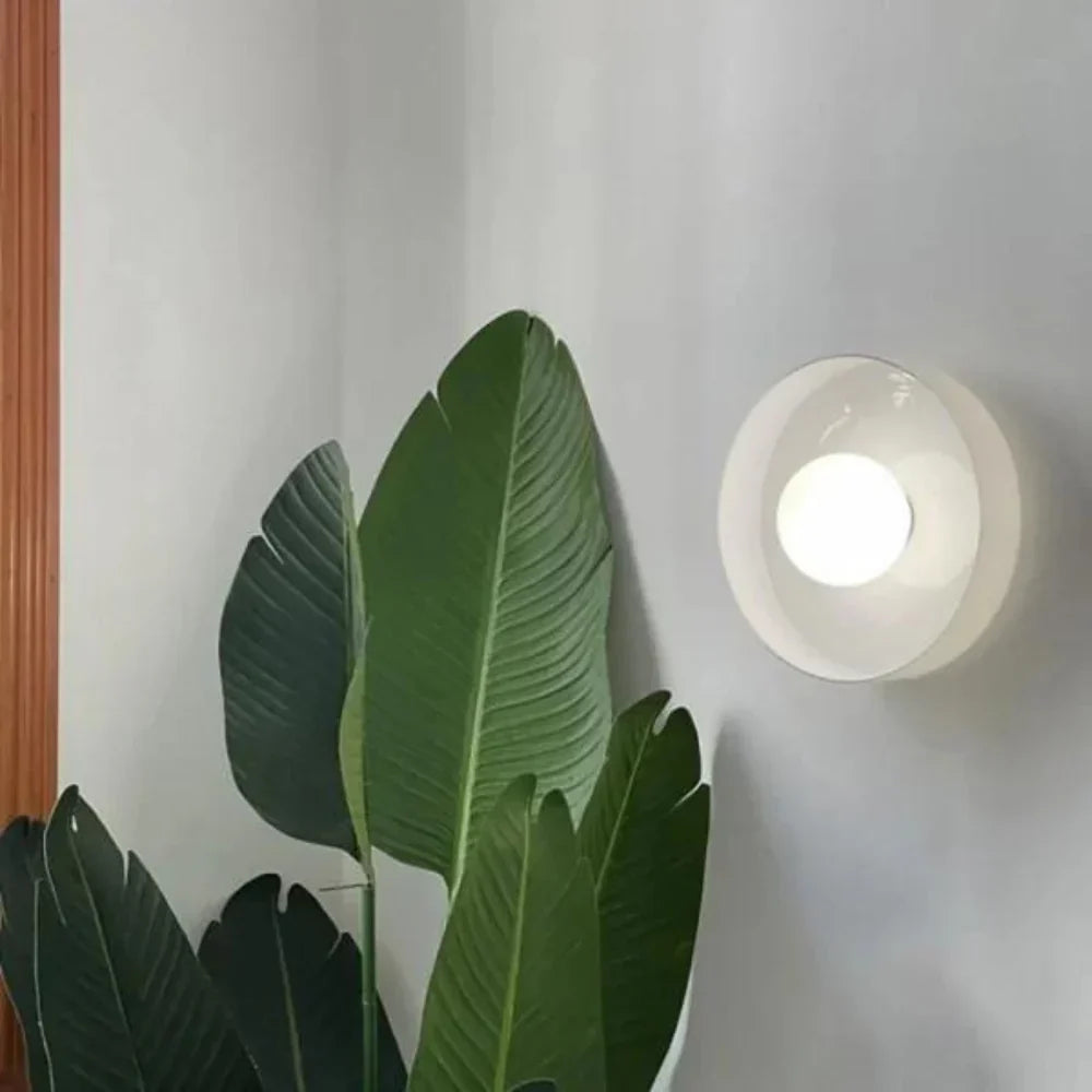 Nordic Glass Disc Wall Ceiling Light with LED