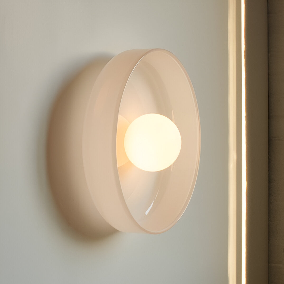 Nordic Glass Disc Wall Ceiling Light with LED