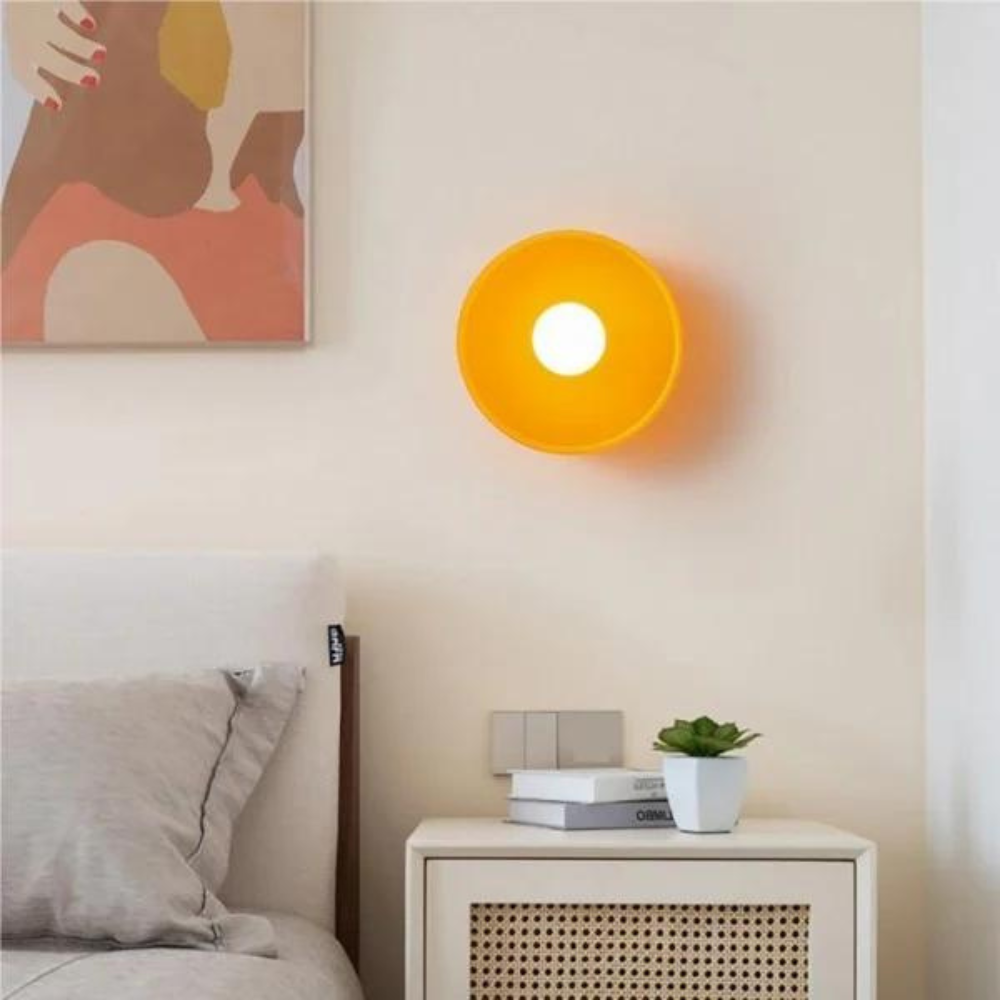 Nordic Glass Disc Wall Ceiling Light with LED