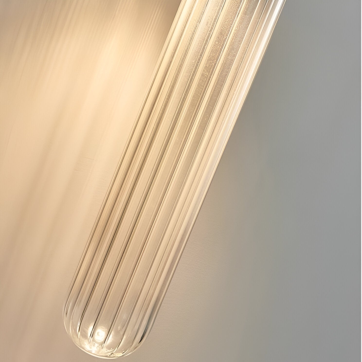 Nordic Glass Tube Wall Sconce with Copper Base
