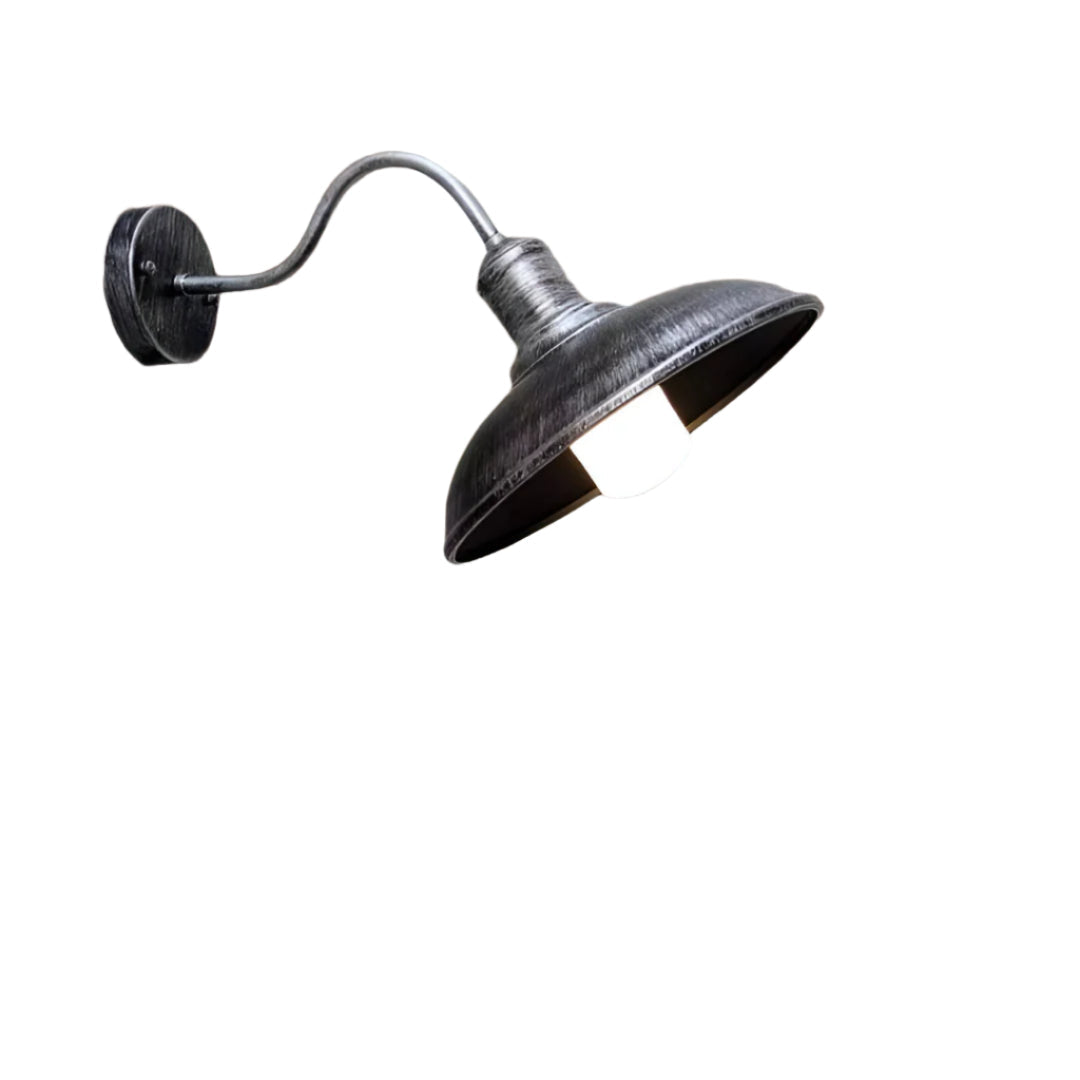 Vintage Industrial Iron Bowl LED Wall Light