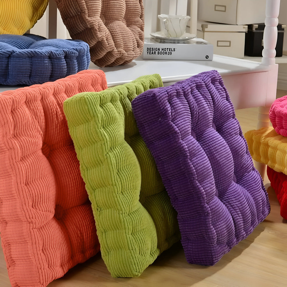 Ribbed Floor Pillow with Padded Design