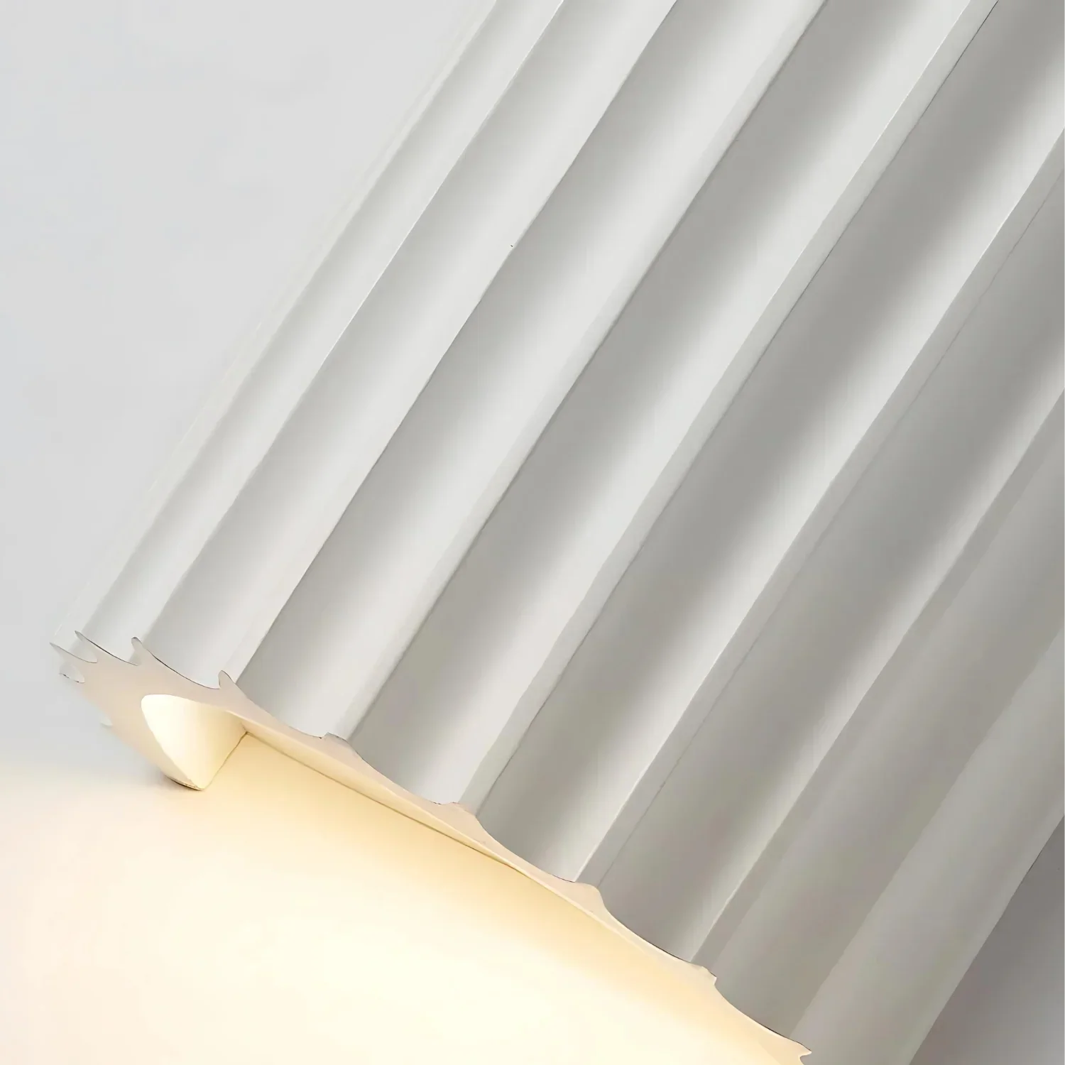 Ribbed Resin Wall Sconce with Dual LED Light