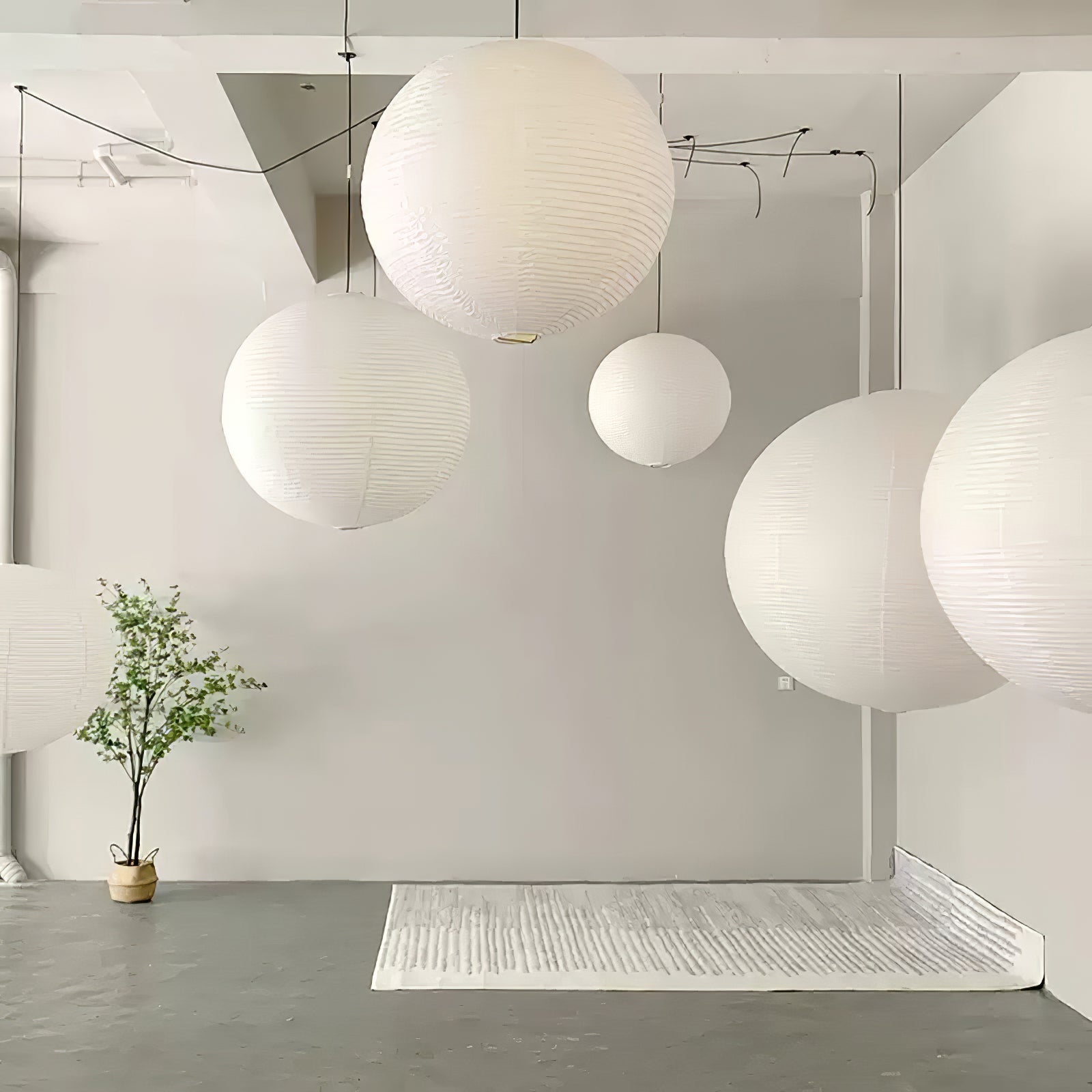 Japanese Washi Globe Pendant Light Shade