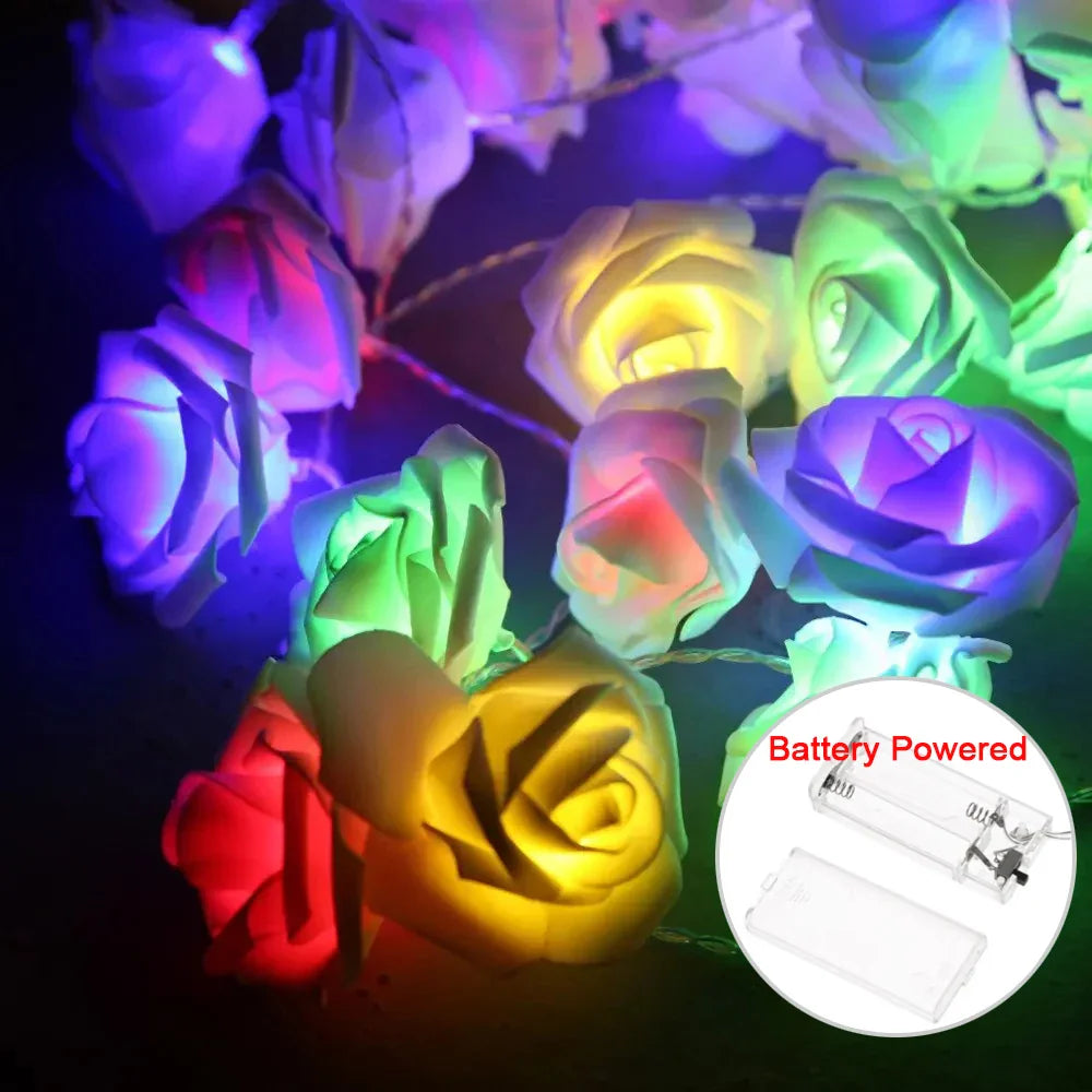Rose String Light with Romantic LED Glow