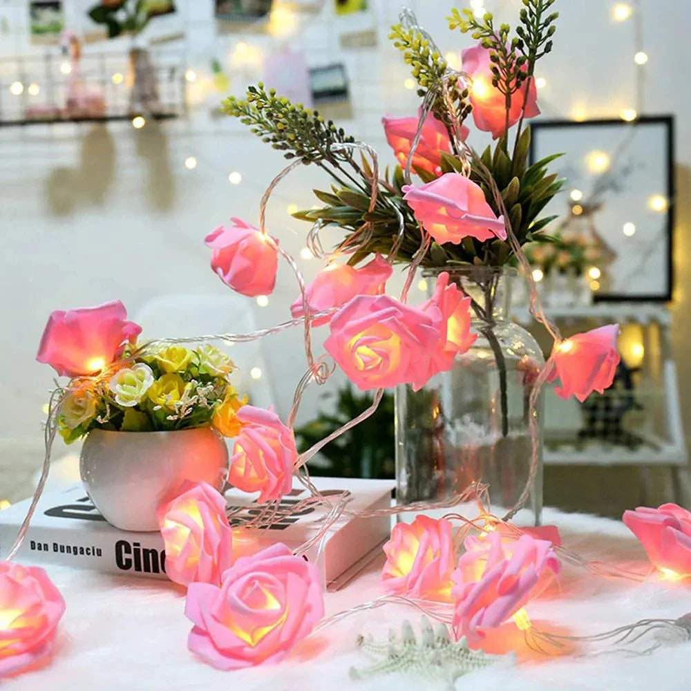Rose String Light with Romantic LED Glow