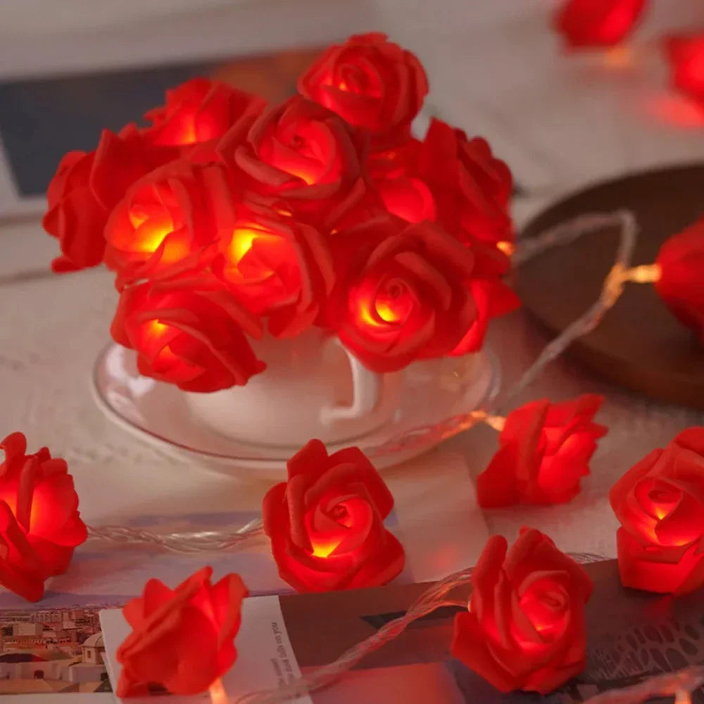 Rose String Light with Romantic LED Glow