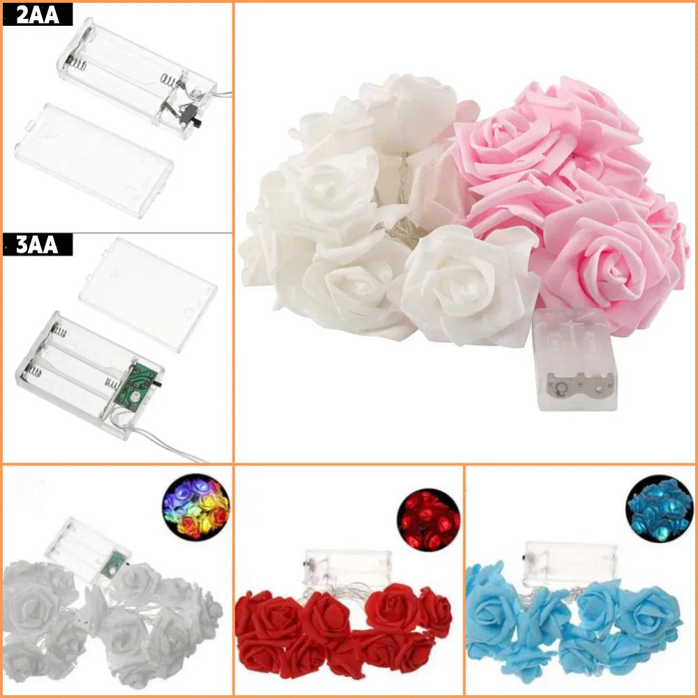 Rose String Light with Romantic LED Glow