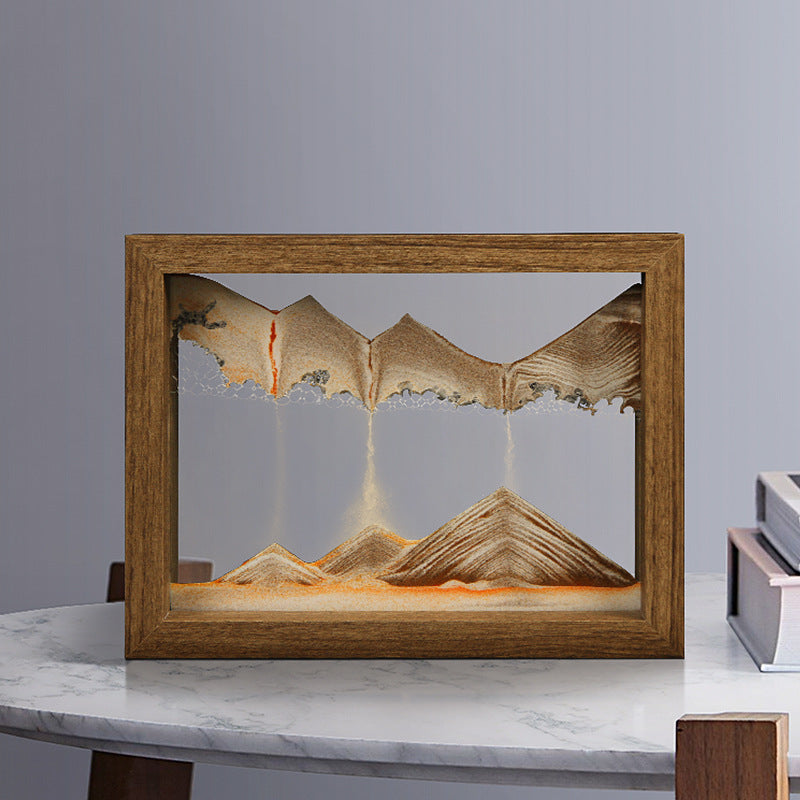Rotating Sand Art Frame with Wood Display
