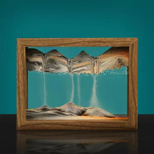 Rotating Sand Art Frame with Wood Display