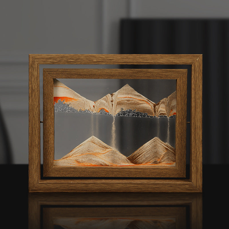 Rotating Sand Art Frame with Wood Display