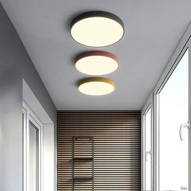 Round Aluminum Ceiling Light with Acrylic LED