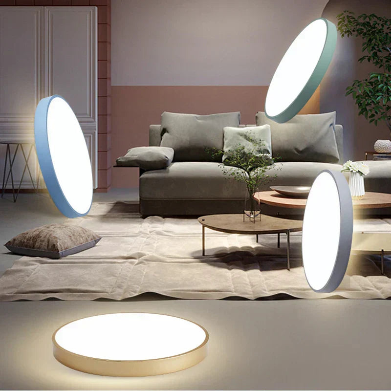 Round Aluminum Ceiling Light with Acrylic LED