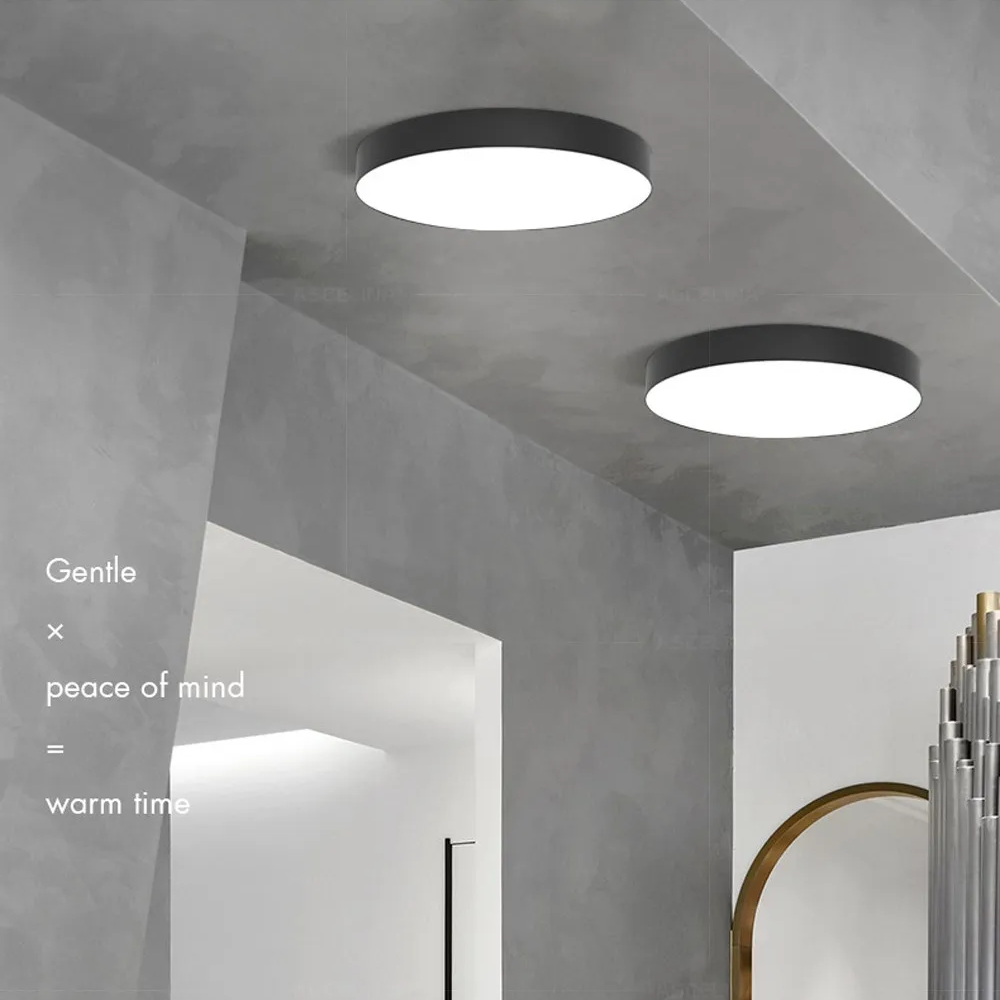 Round Aluminum Ceiling Light with Acrylic LED