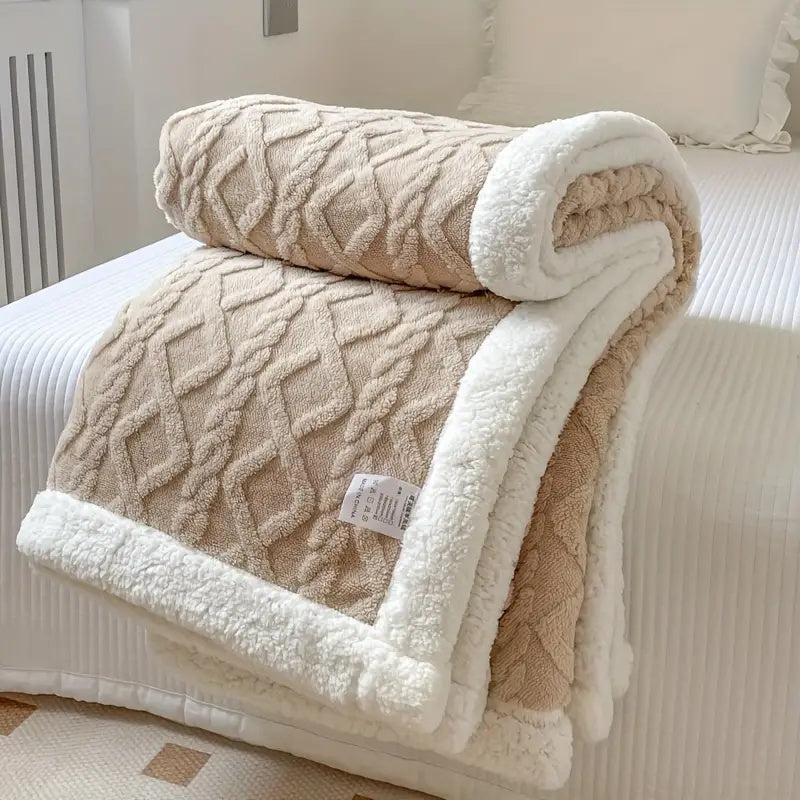 Sherpa Fleece Throw Blanket for Cozy Comfort
