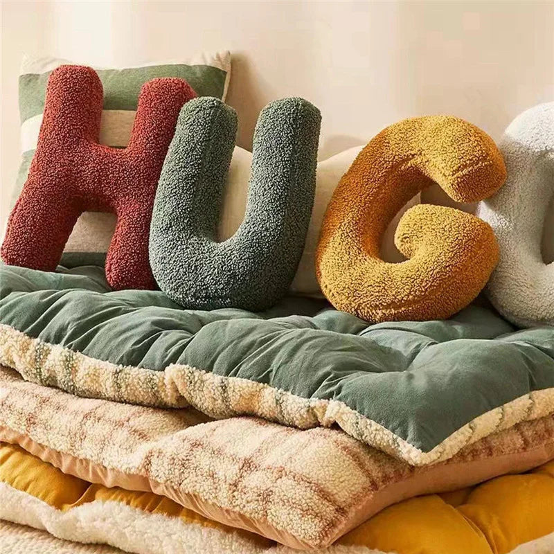 Soft Alphabet Decorative Pillow Cushion